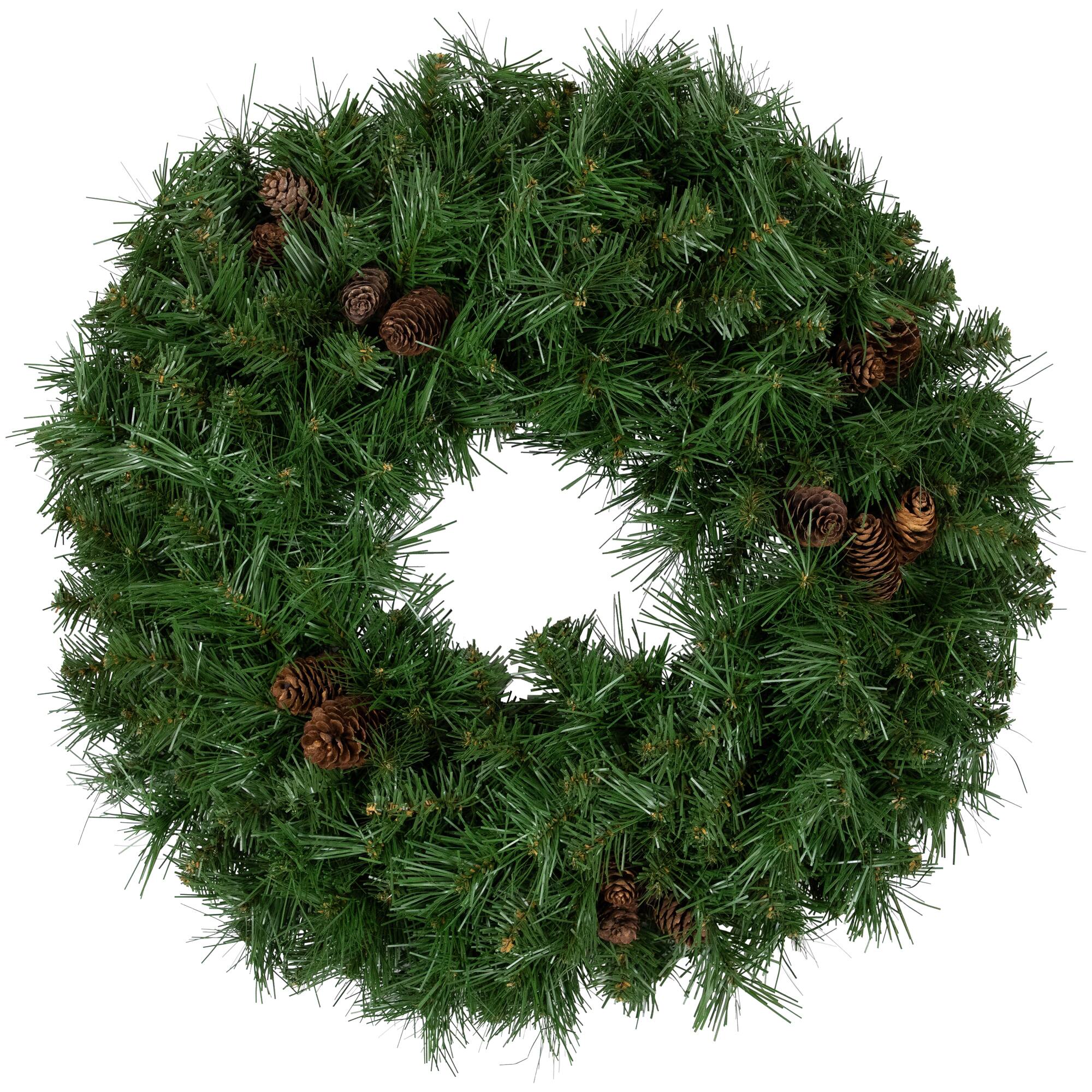24&#x22; Dakota Red Pine Artificial Wreath with Pinecones
