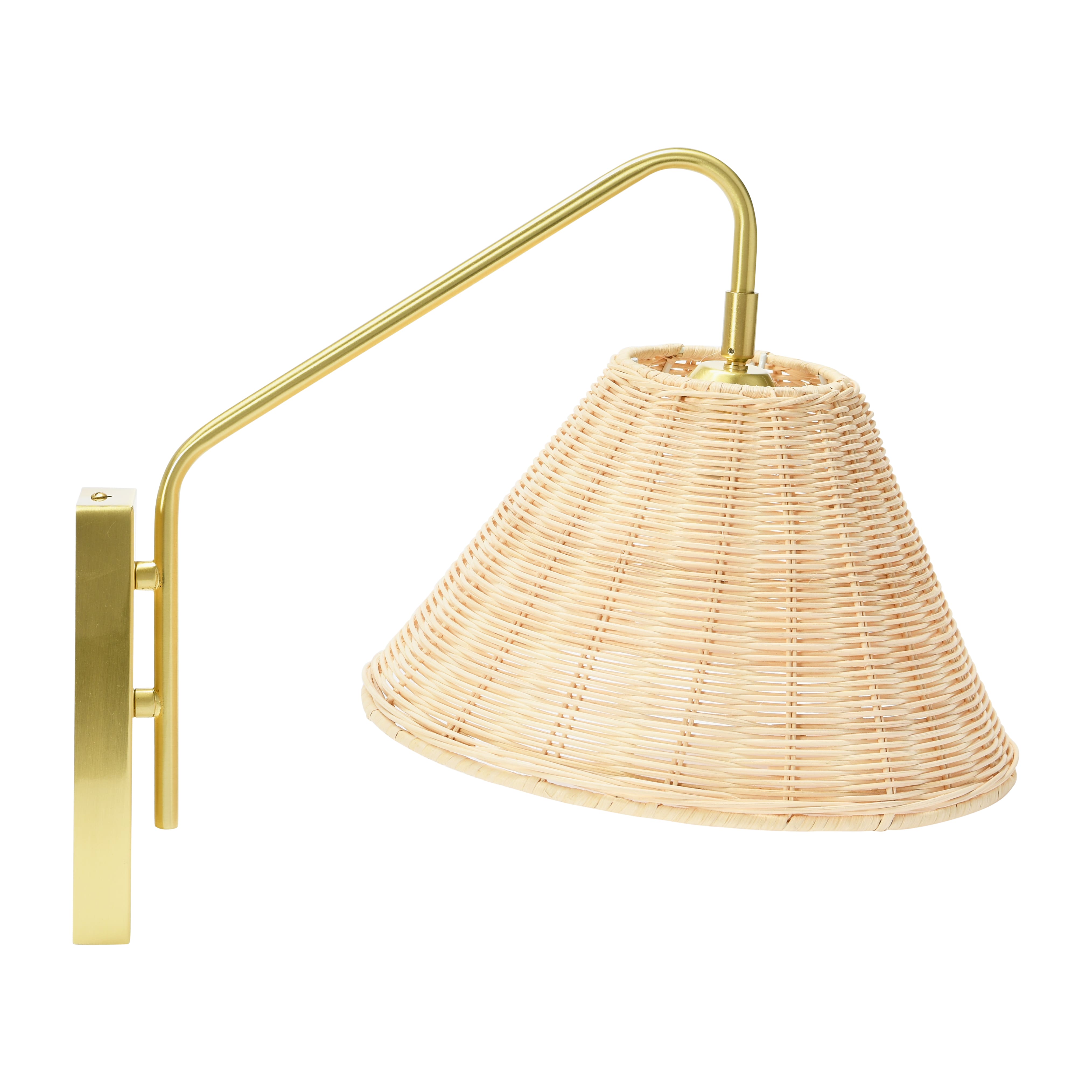 Hello Honey&#xAE; Rattan &#x26; Metal Wall Sconce