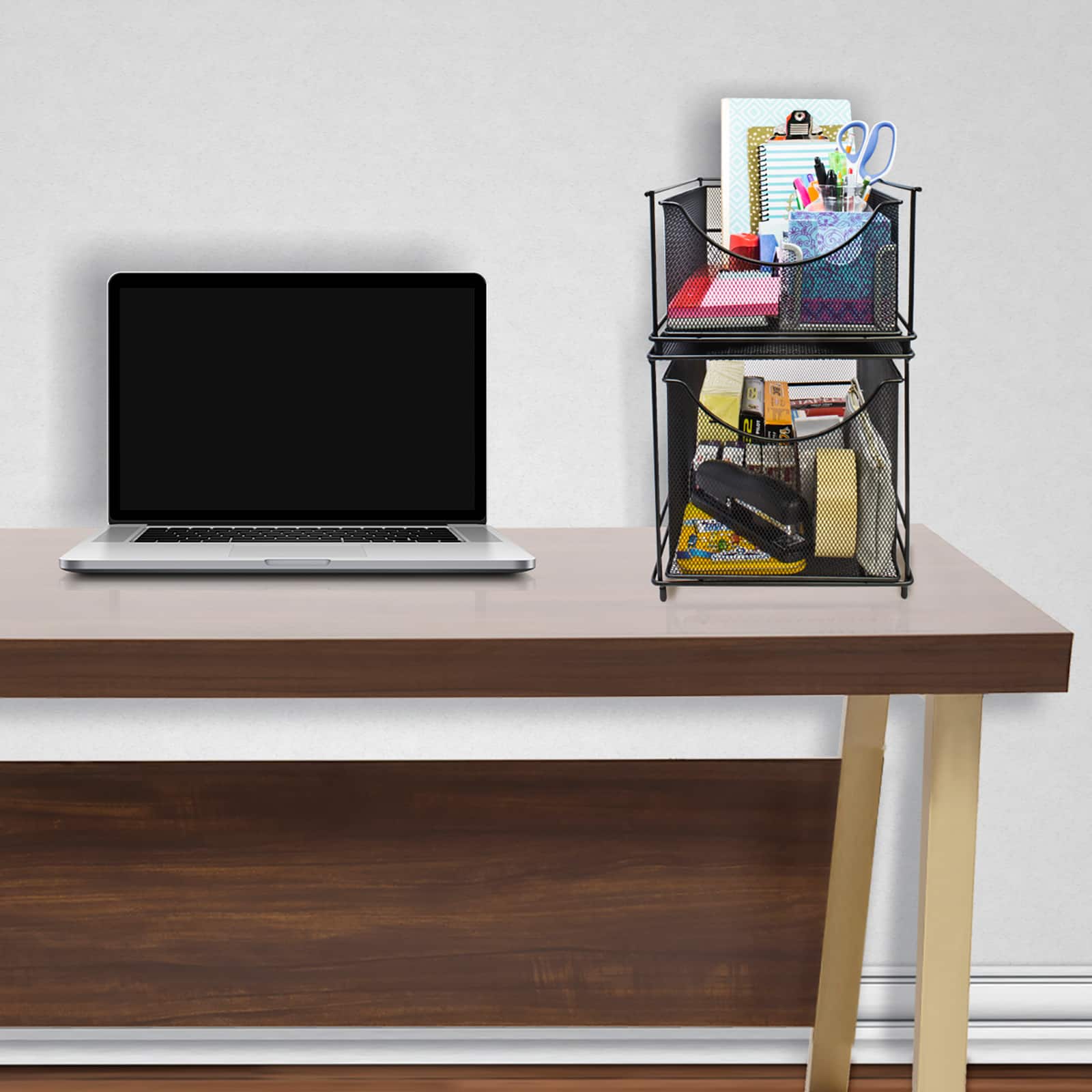 Sorbus 2-Tier Sliding Mesh Basket Drawer