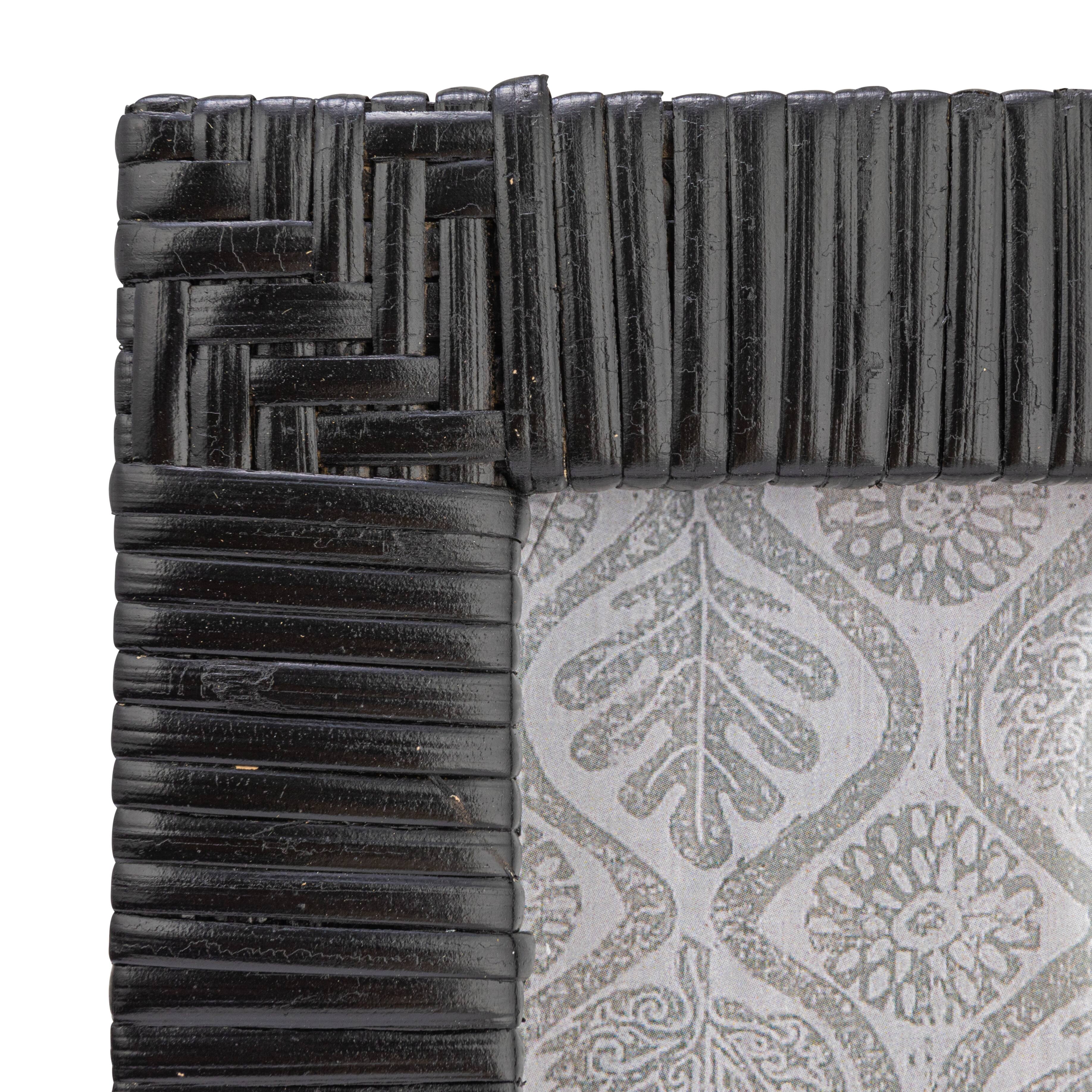 Hello Honey® Black Handwoven Rattan Photo Frame