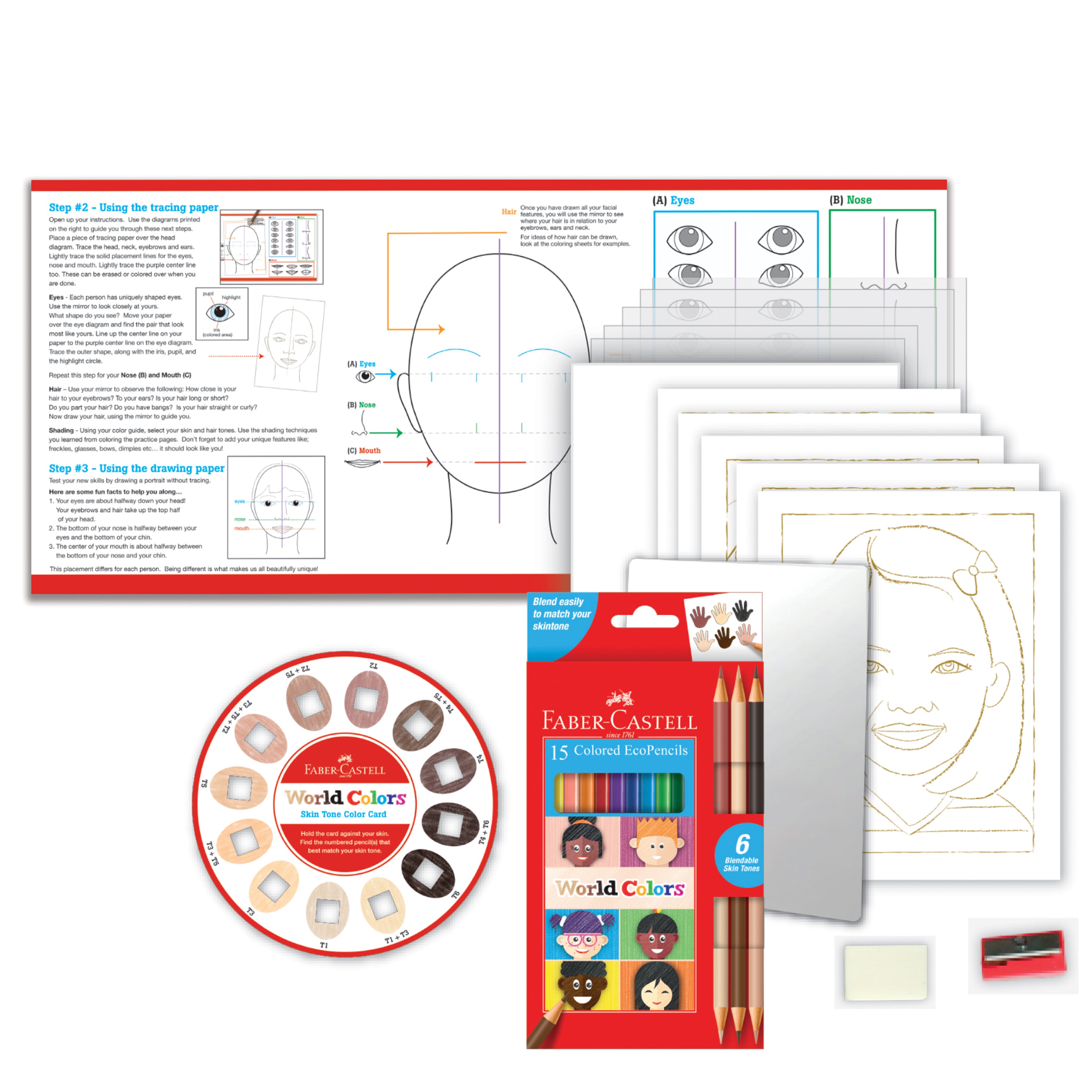 Faber-Castell&#xAE; World Colors How to Draw Faces Set