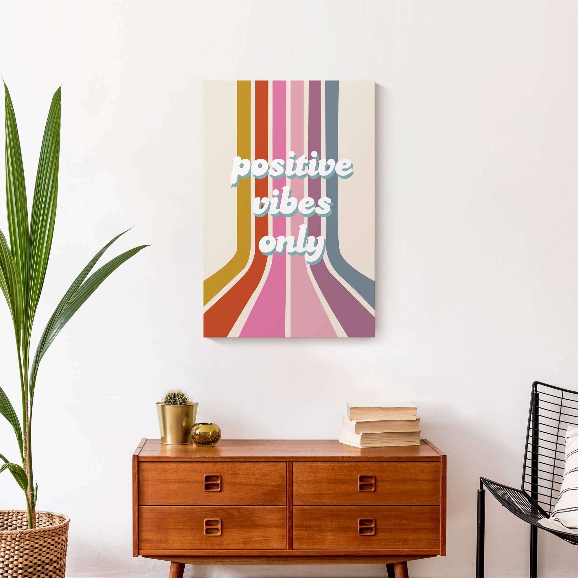 Positive Vibes Only Canvas Wall Art