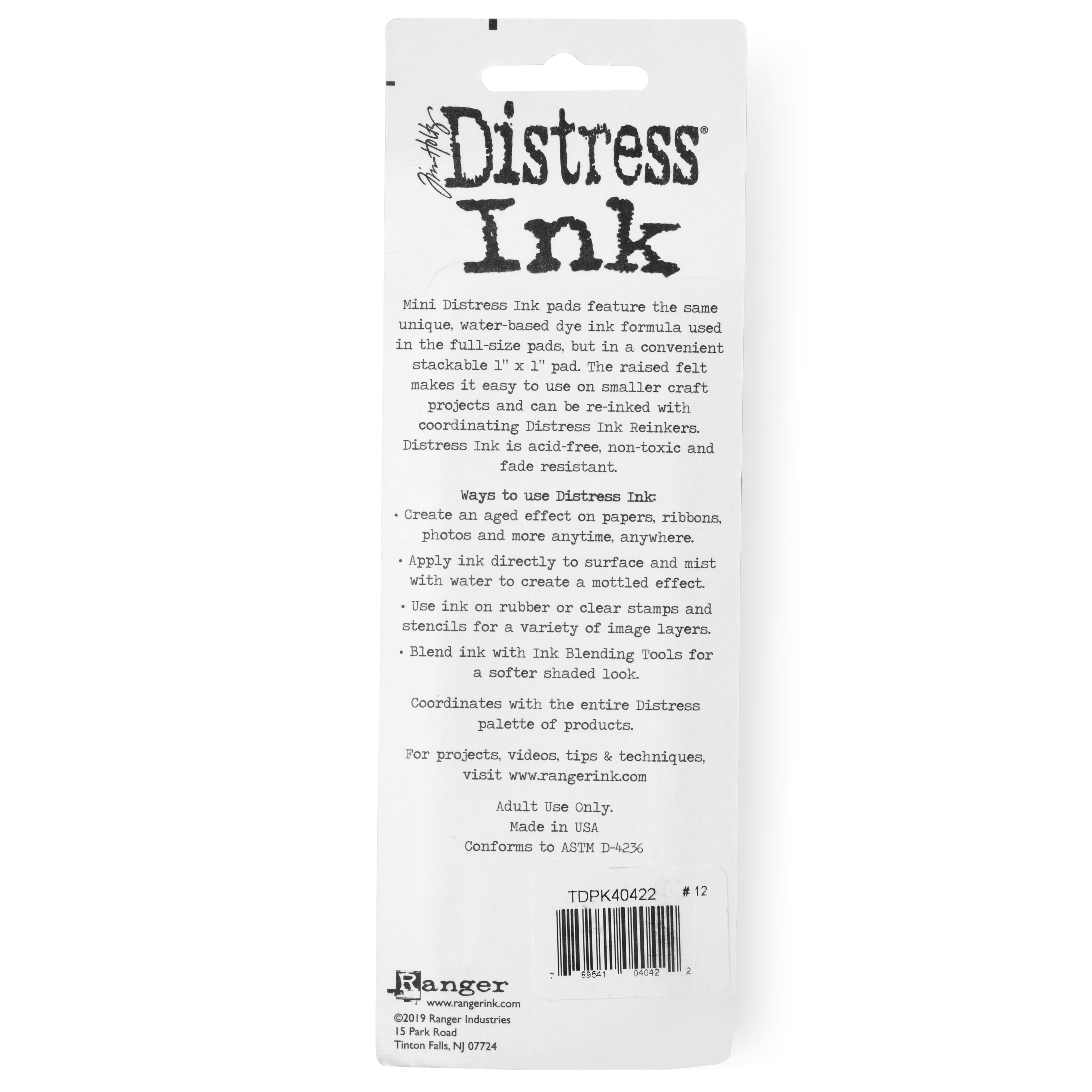6 Packs: 4 ct. (24 total) Tim Holtz&#xAE; Distress Ink Pad Mini Kit #12