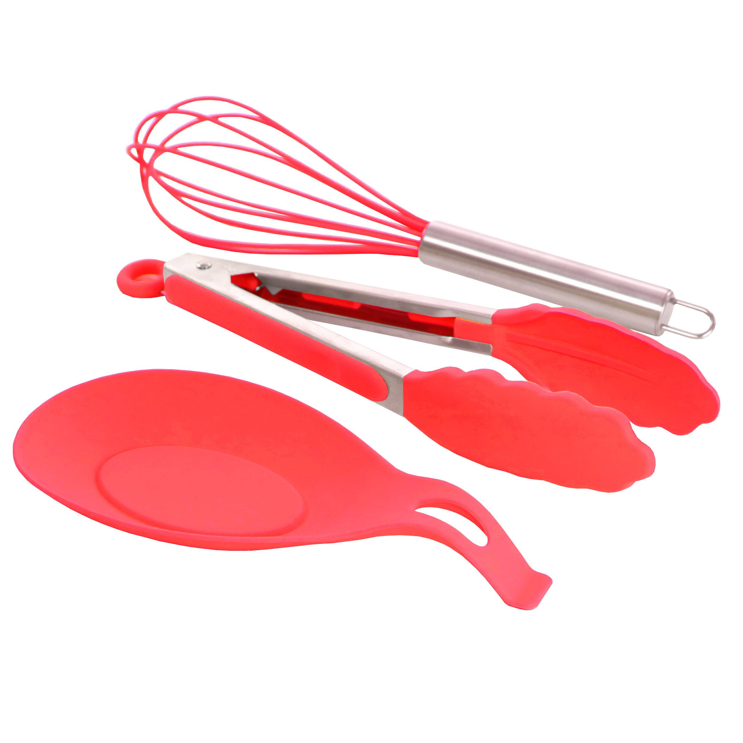 MegaChef Red Silicone Cooking Utensils Set, 12ct.