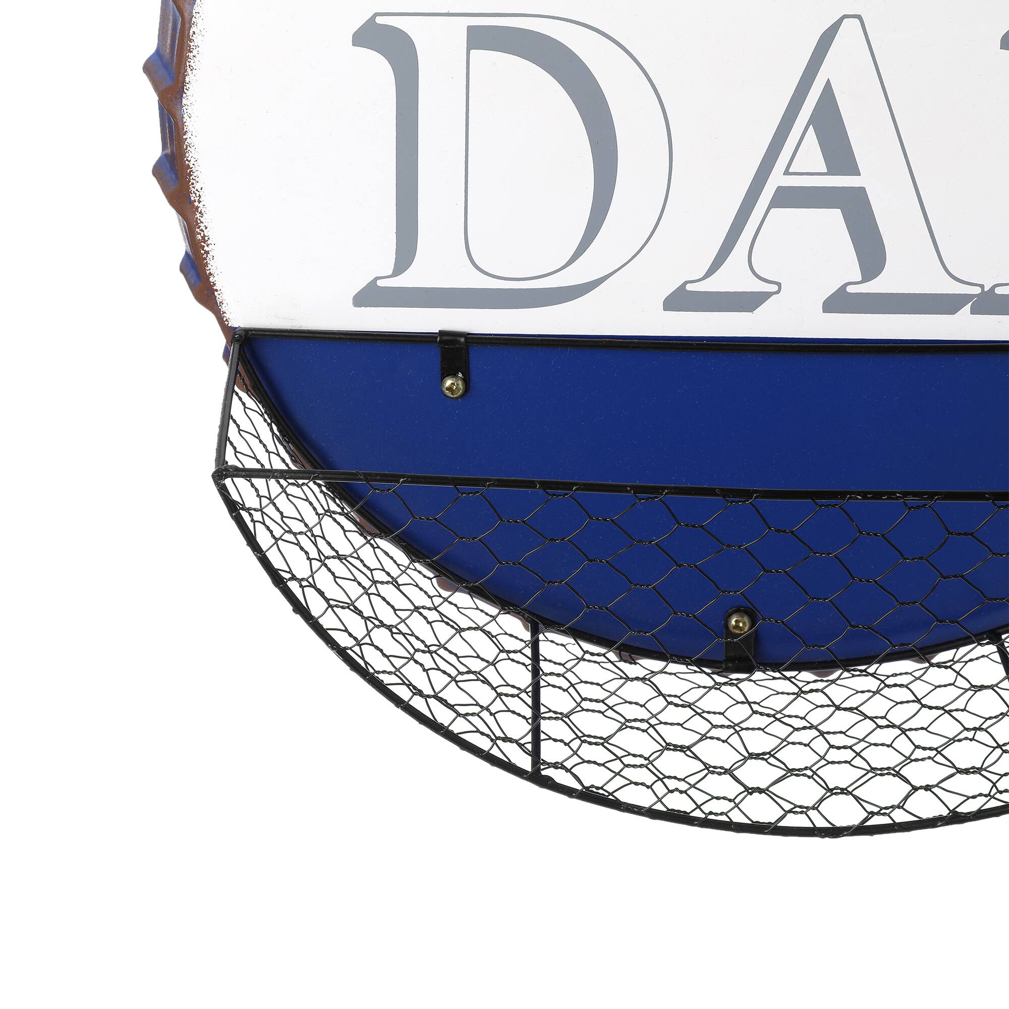 Glitzhome® 13" Father's Day Metal Bottle Cap Bottle Opener Wall Sign & Organizer