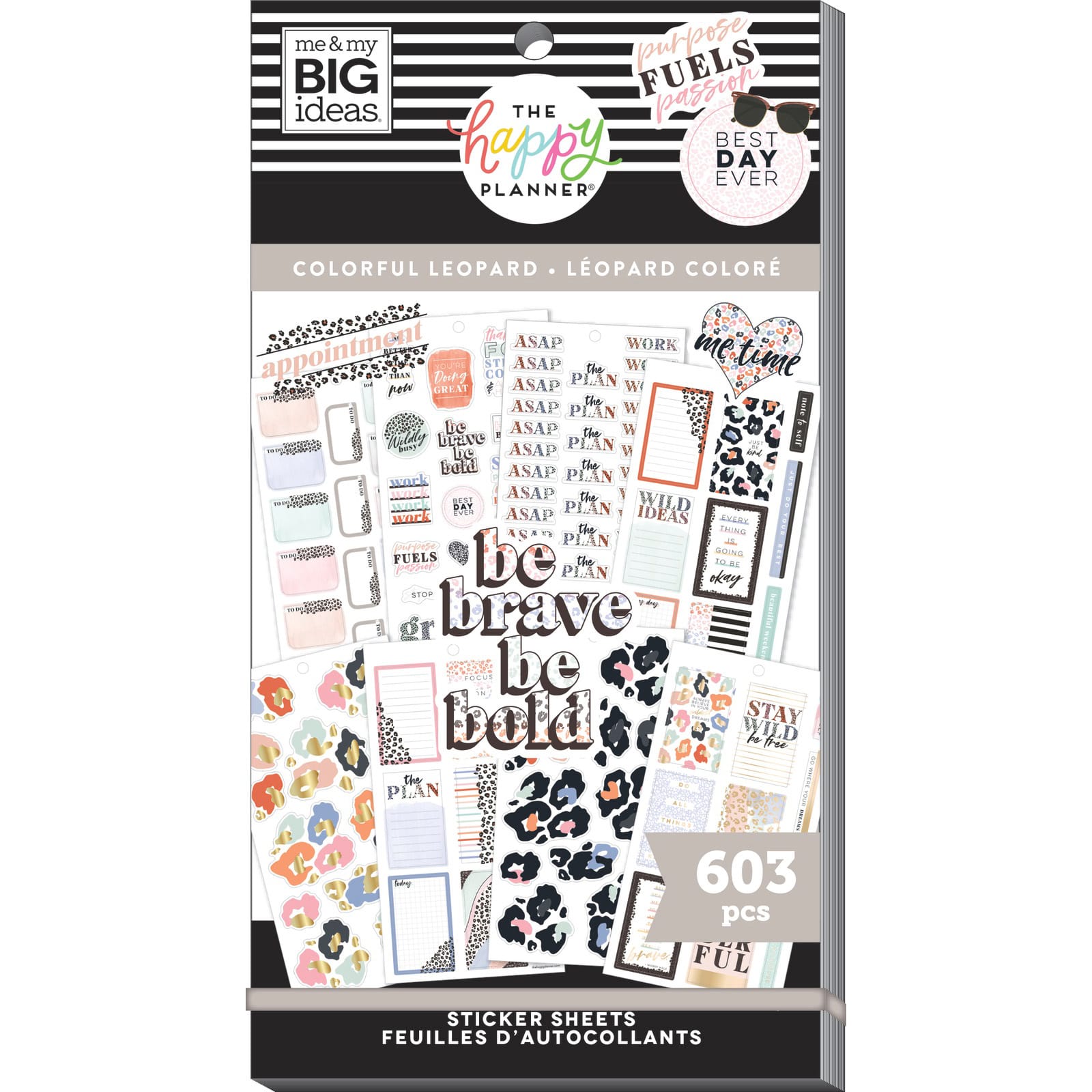 Happy Planner Stickers Book Colorful Leopard 603 