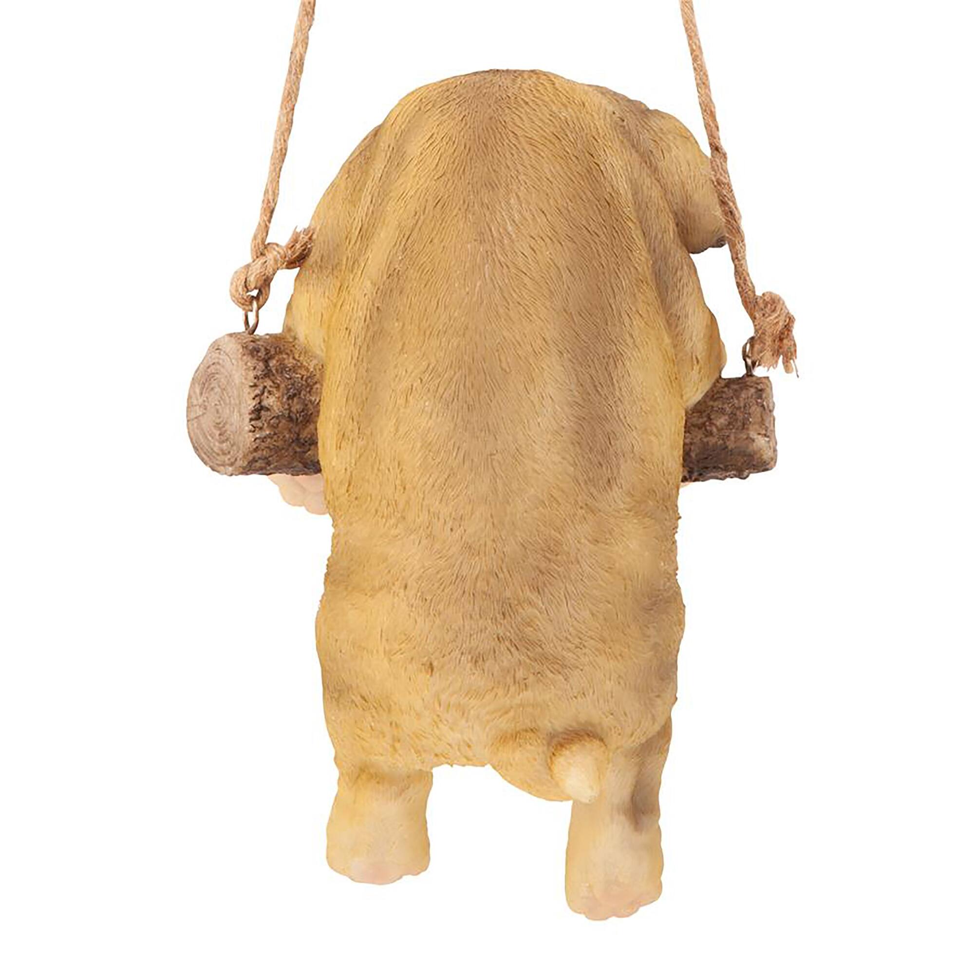Design Toscano 8&#x22; Pug Puppy on a Perch Hanging Dog Sculpture