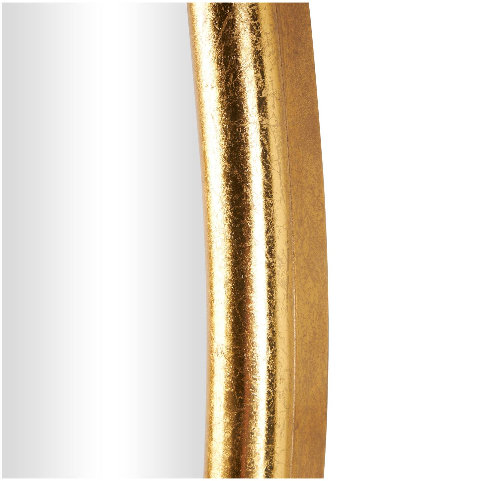 24" x 38" Gold Metal Ornate Baroque Oval Wall Mirror