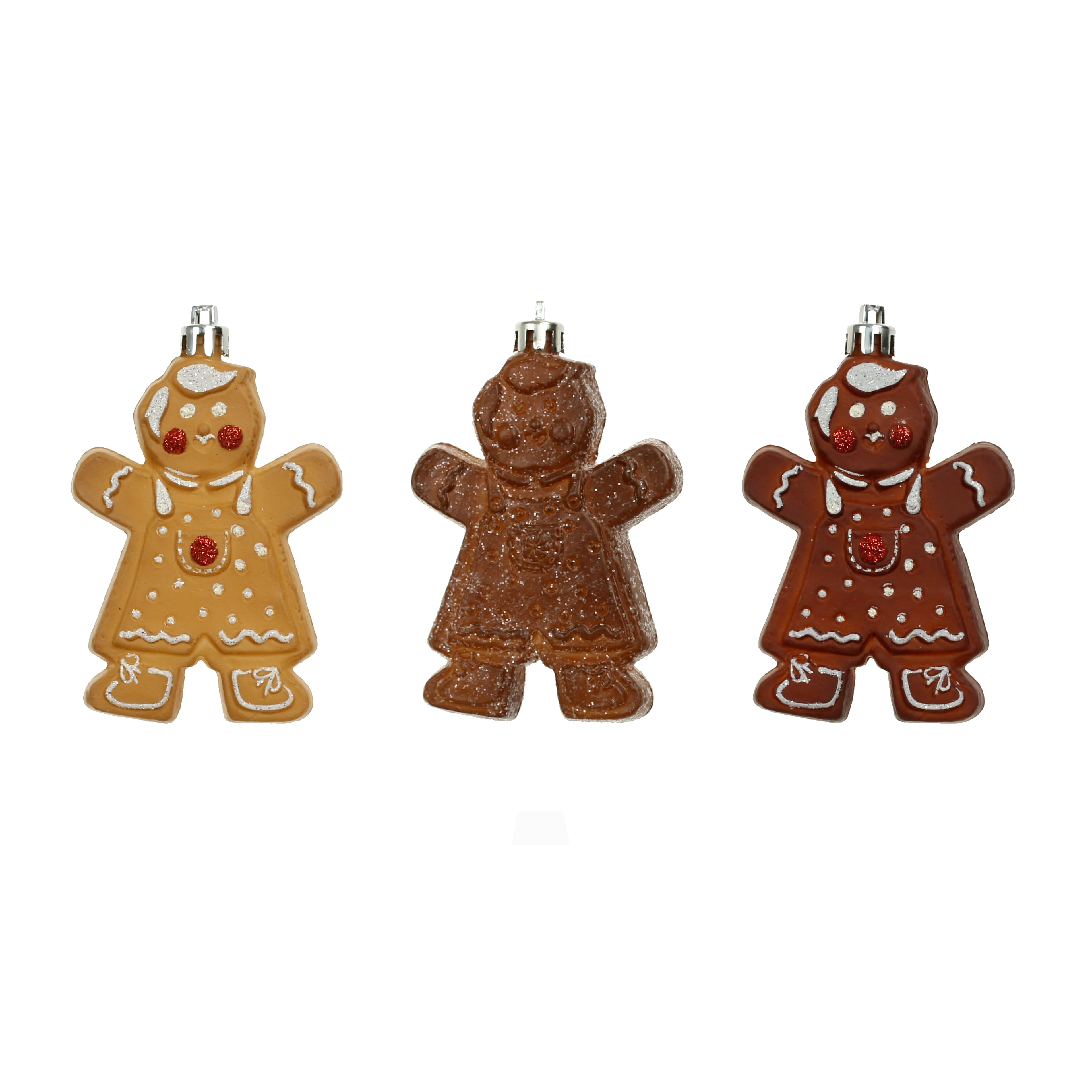 6 Pack 95mm Gingerbread Shatterproof Ornaments by Ashland&#xAE;