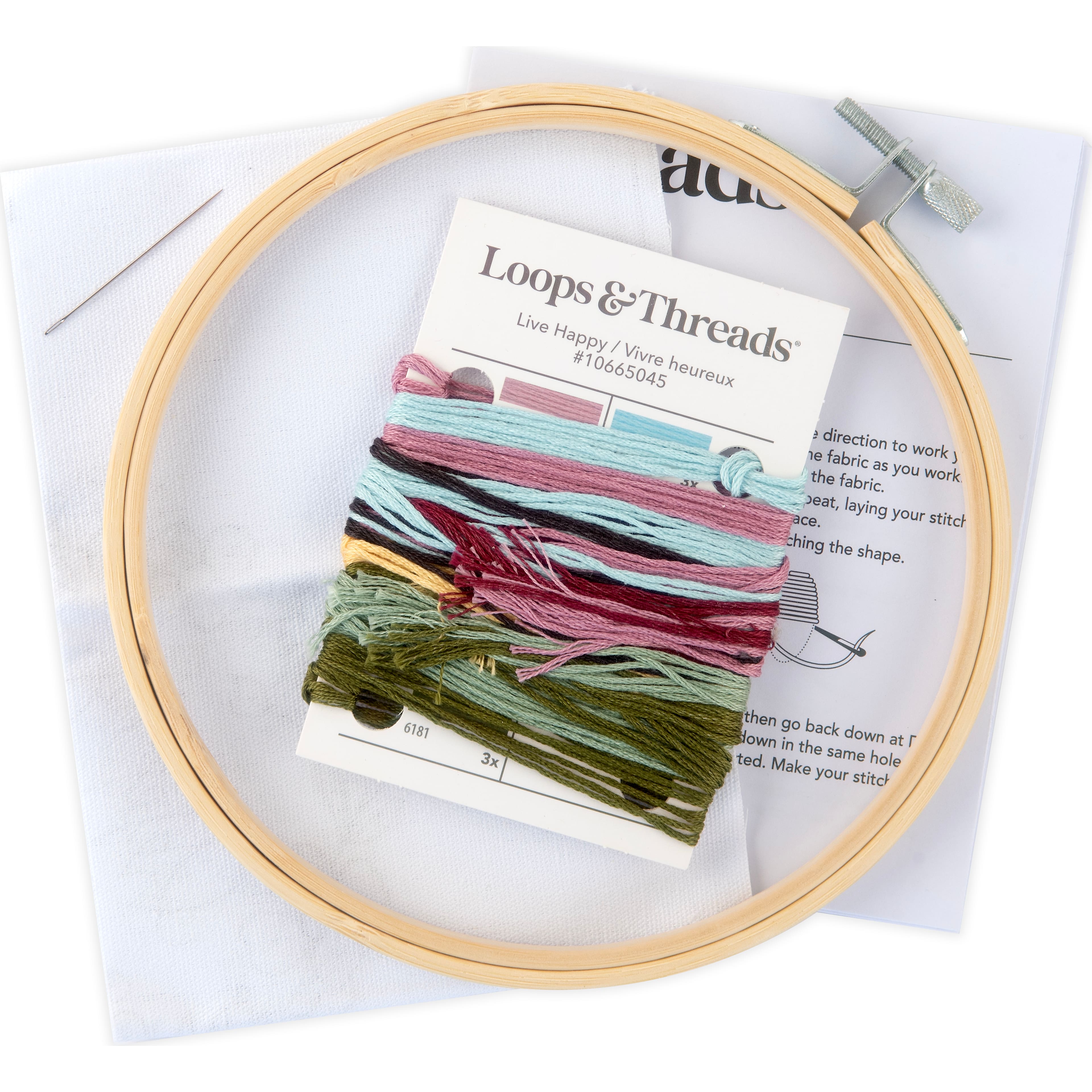Live Happy Embroidery Kit by Loops &#x26; Threads&#xAE;