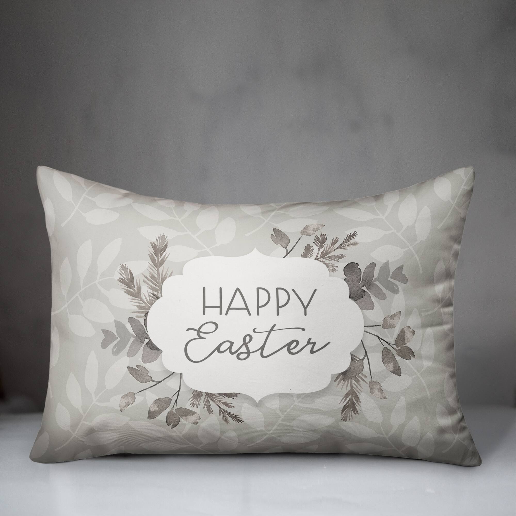 Happy Easter Pillow 14" x 20" Throw Pillow