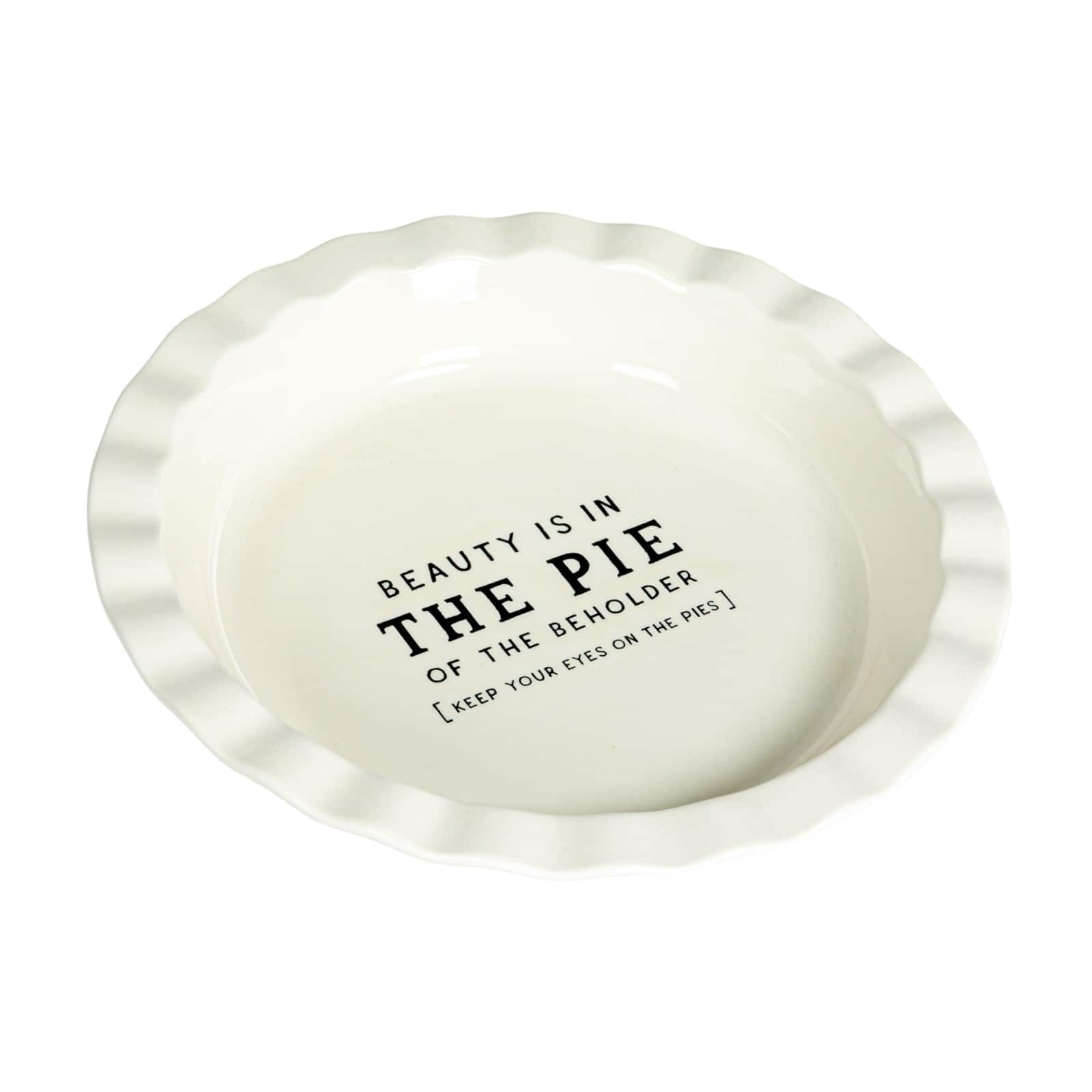 Hello Honey® White 11.25" Round Stoneware Pie Dish