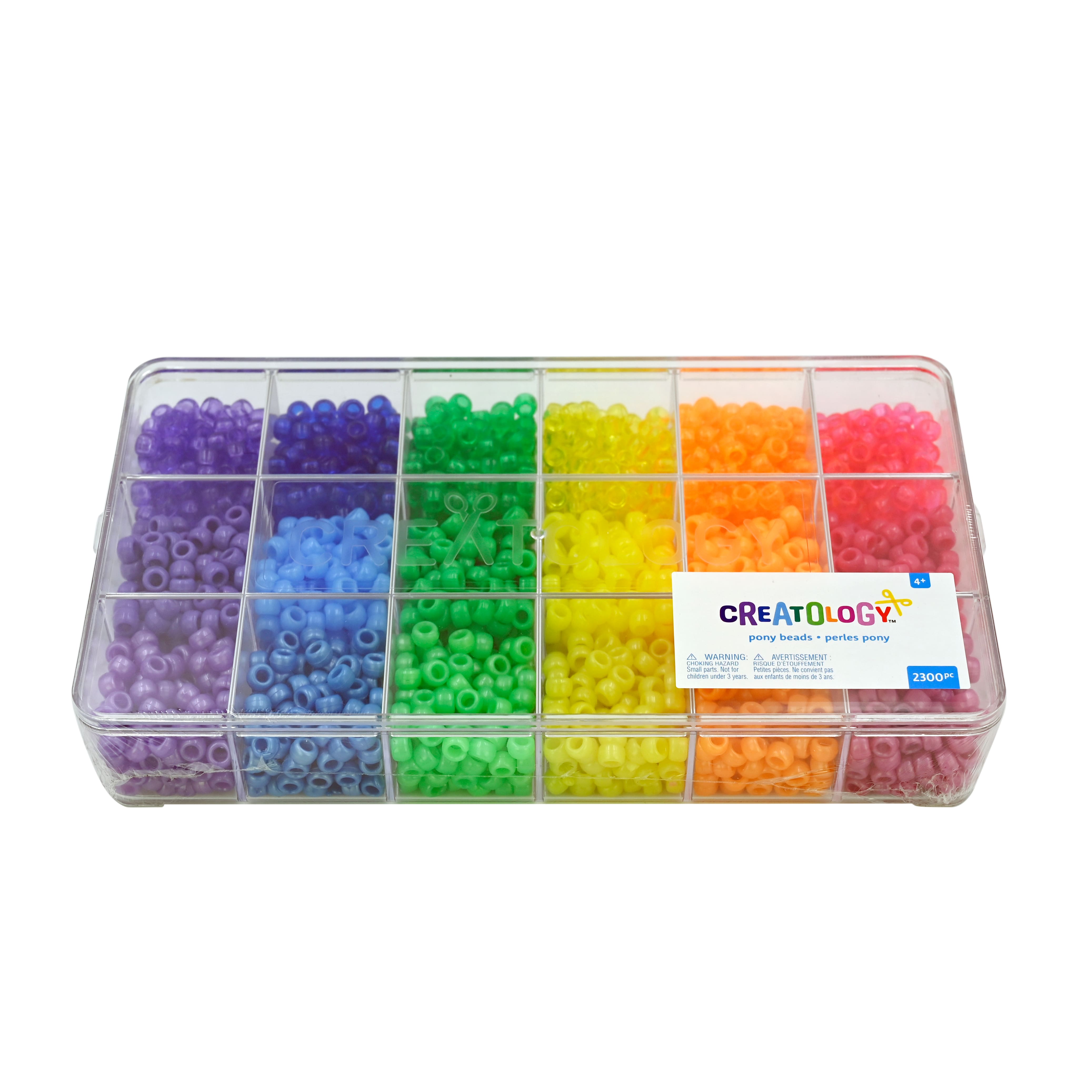 9 Packs: 2,300 ct. (20,700 total) Rainbow Pony Beads Set by Creatology™