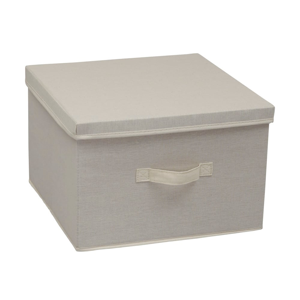 Household Essentials Canvas Storage Box with Lid