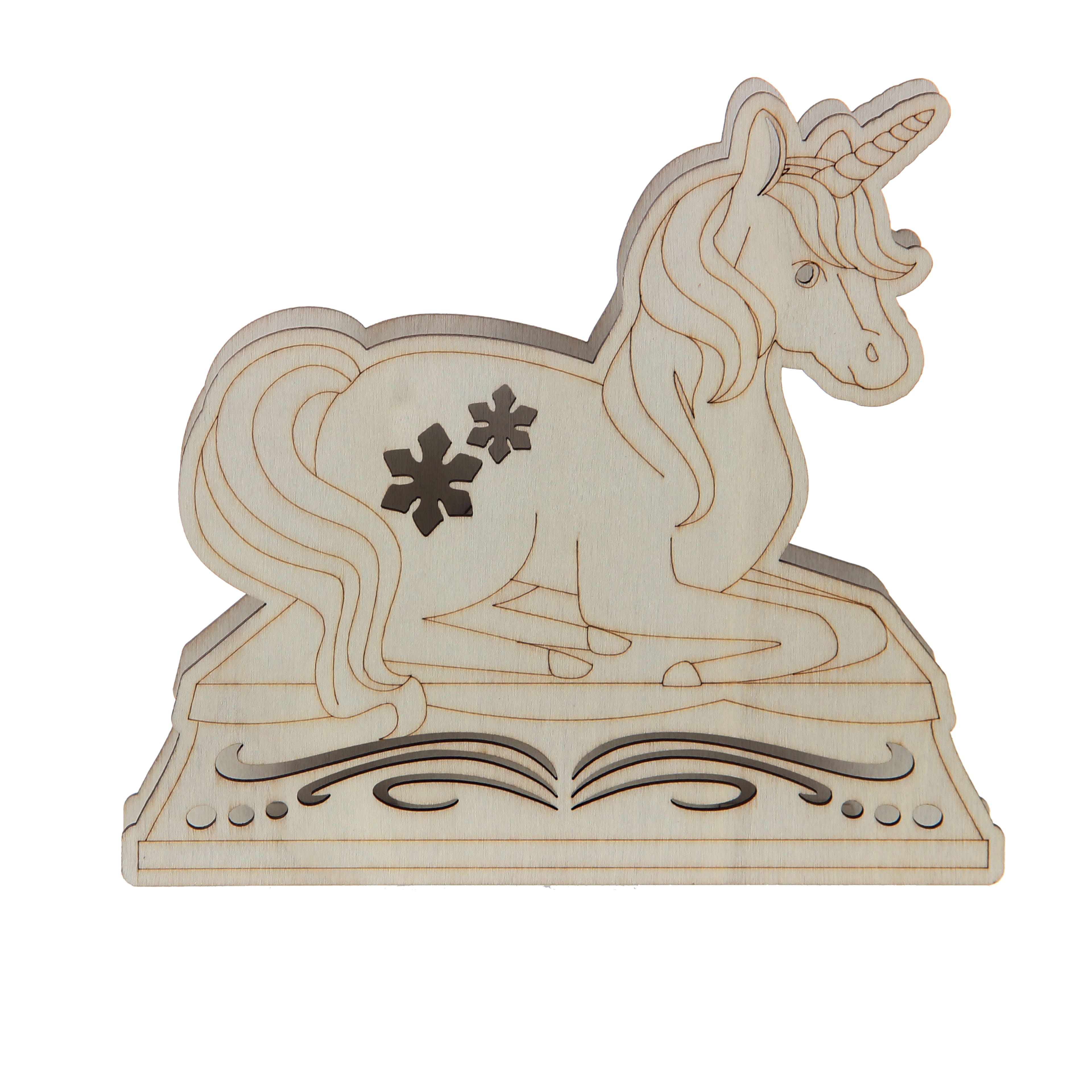 5.75&#x22; DIY Unicorn LED Wood D&#xE9;cor by Make Market&#xAE;