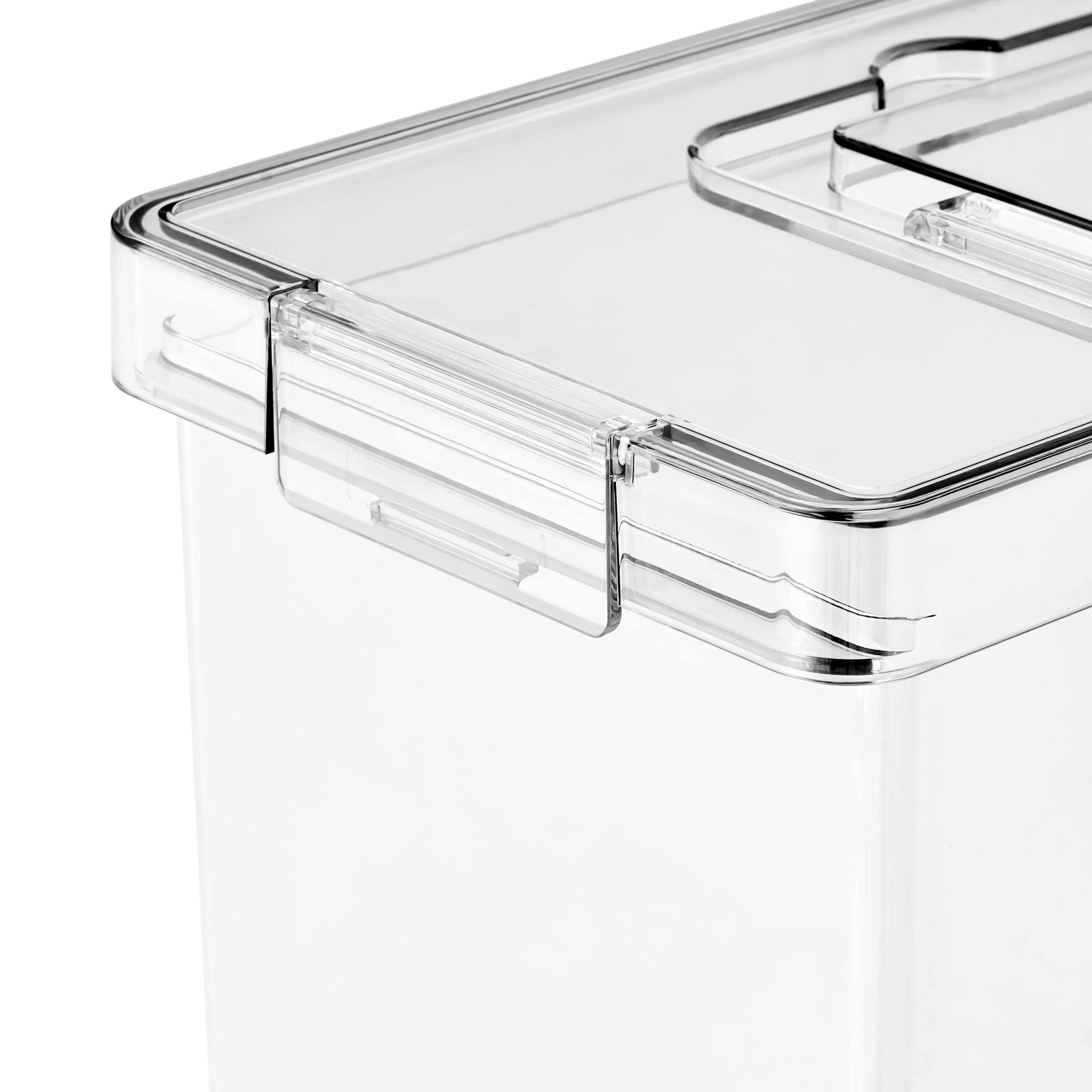 8 Pack: Clear Letter File Storage Case with Top Handle by Simply Tidy®