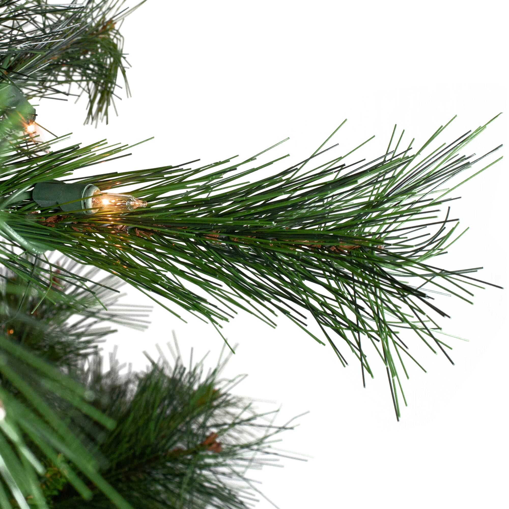 7.5ft. Pre-Lit Real Touch&#x2122;&#xFE0F; Canyon Pine Artificial Half Wall Christmas Tree, Clear Lights