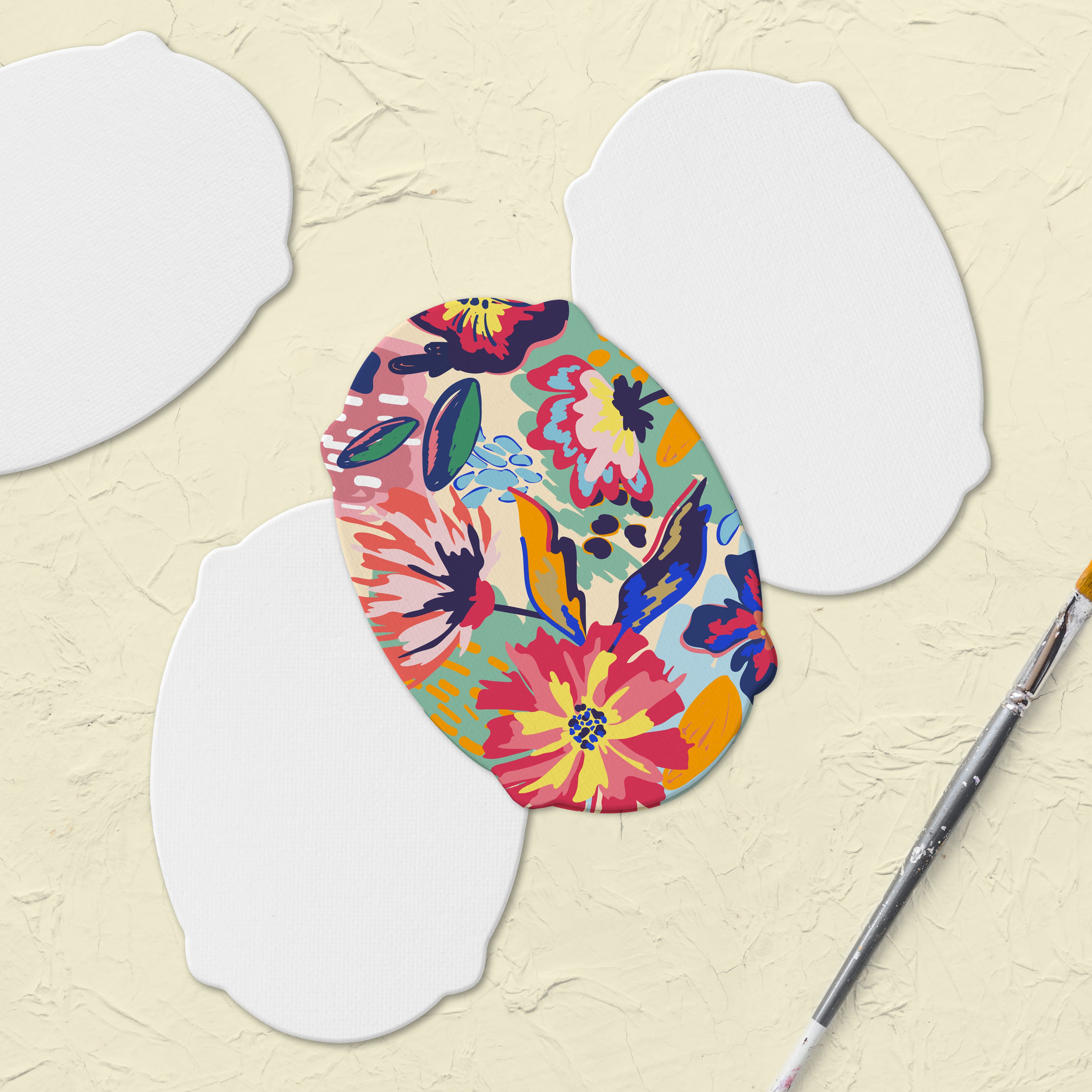 5 Pack 4&#x22; Shaped Magnetic Canvas Panels by Craft Smart&#x2122;