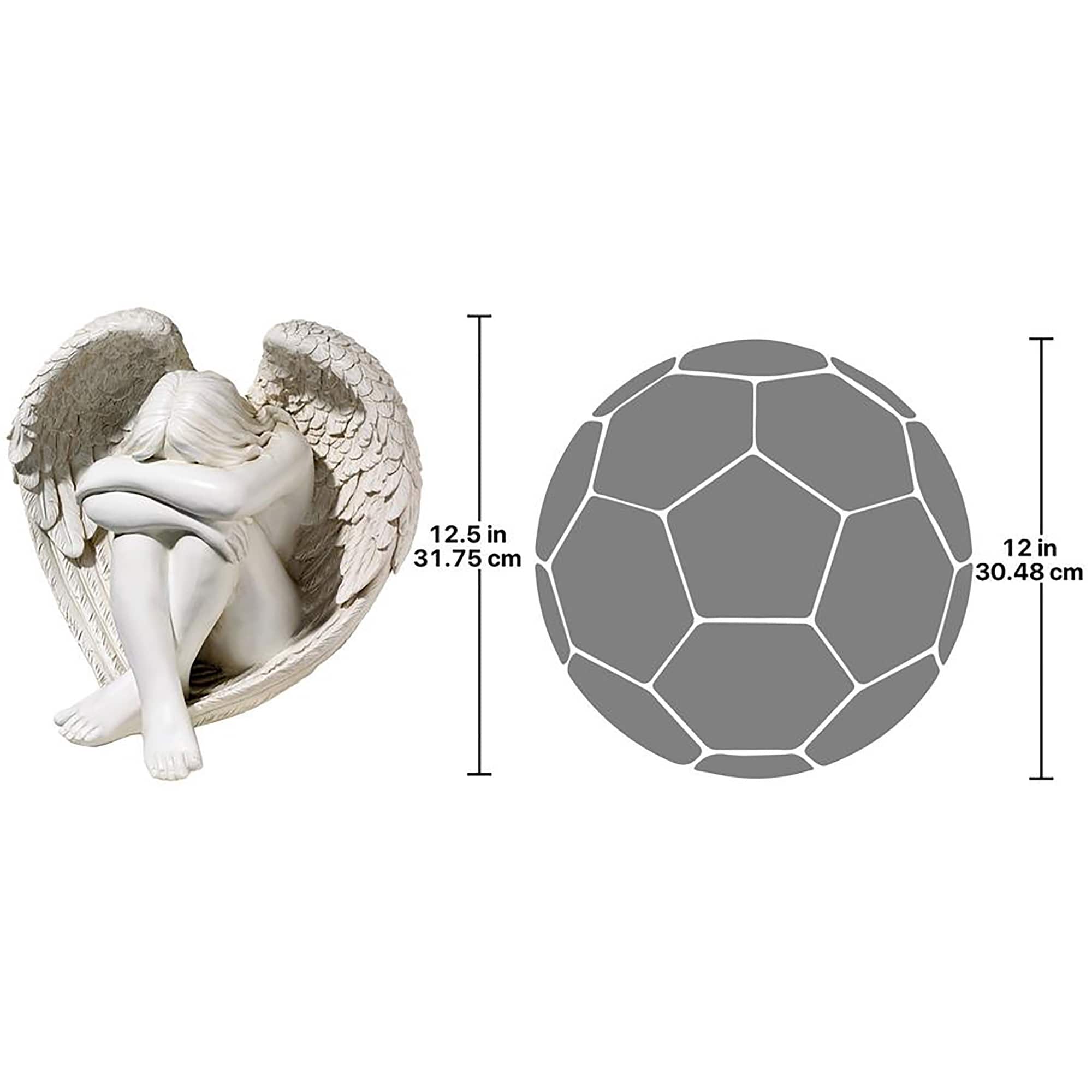 Design Toscano 14&#x22; Gray Serene Angel Statue