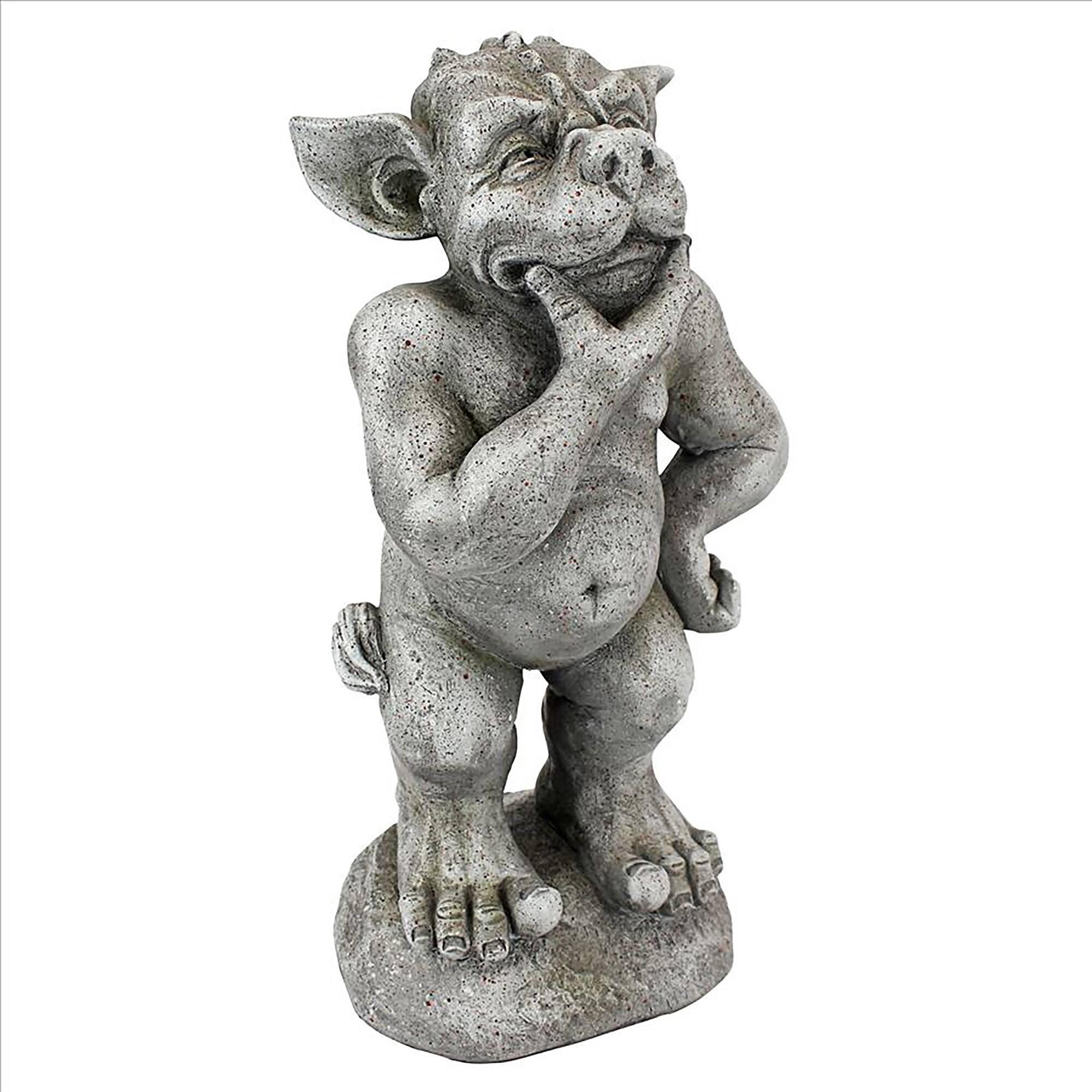 Design Toscano 14.5" Plato the Ponderer Gargoyle Imp Statue
