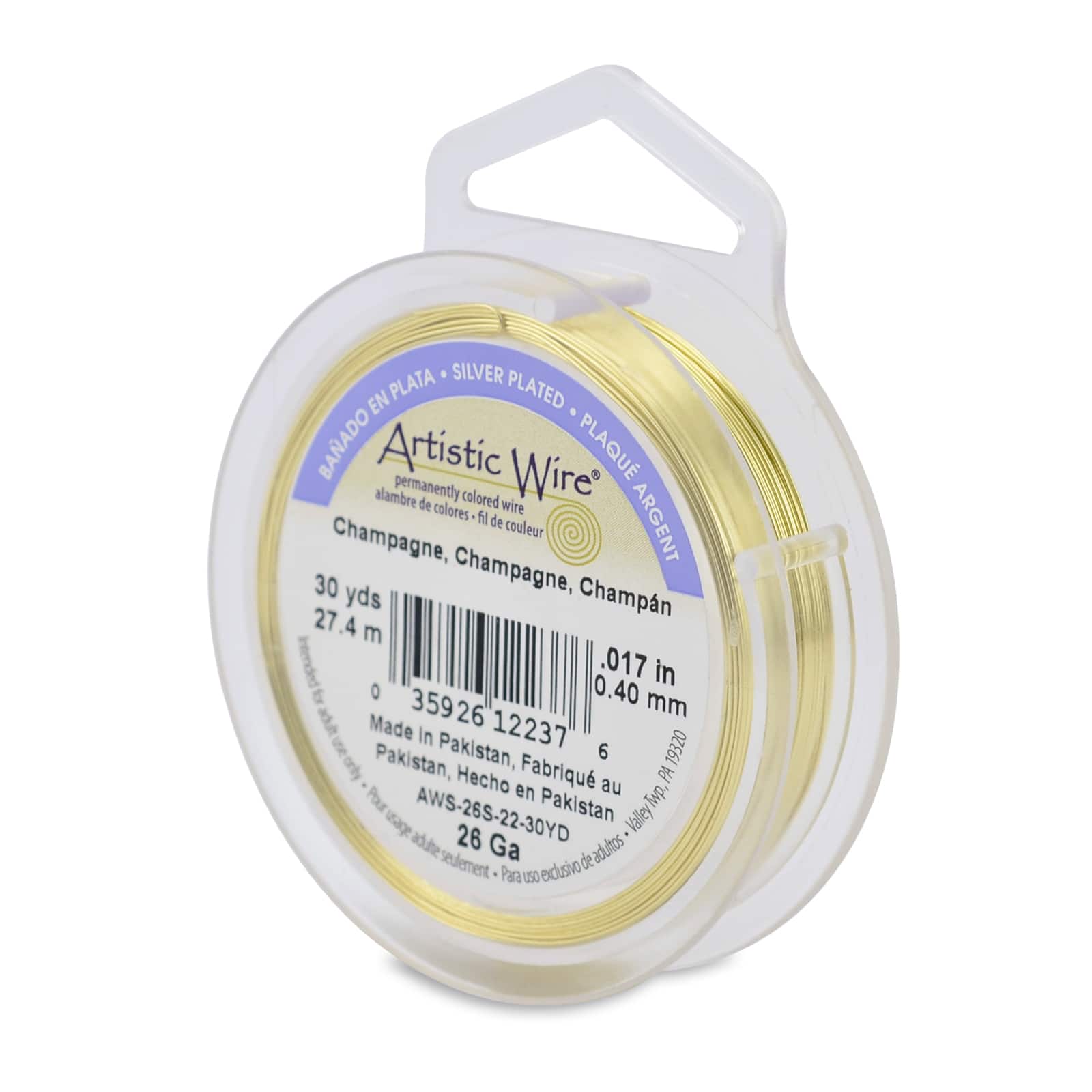 Artistic Wire® 26 Gauge Silver Plated Tarnish Resistant Colored Copper Craft Wire, 30yd.