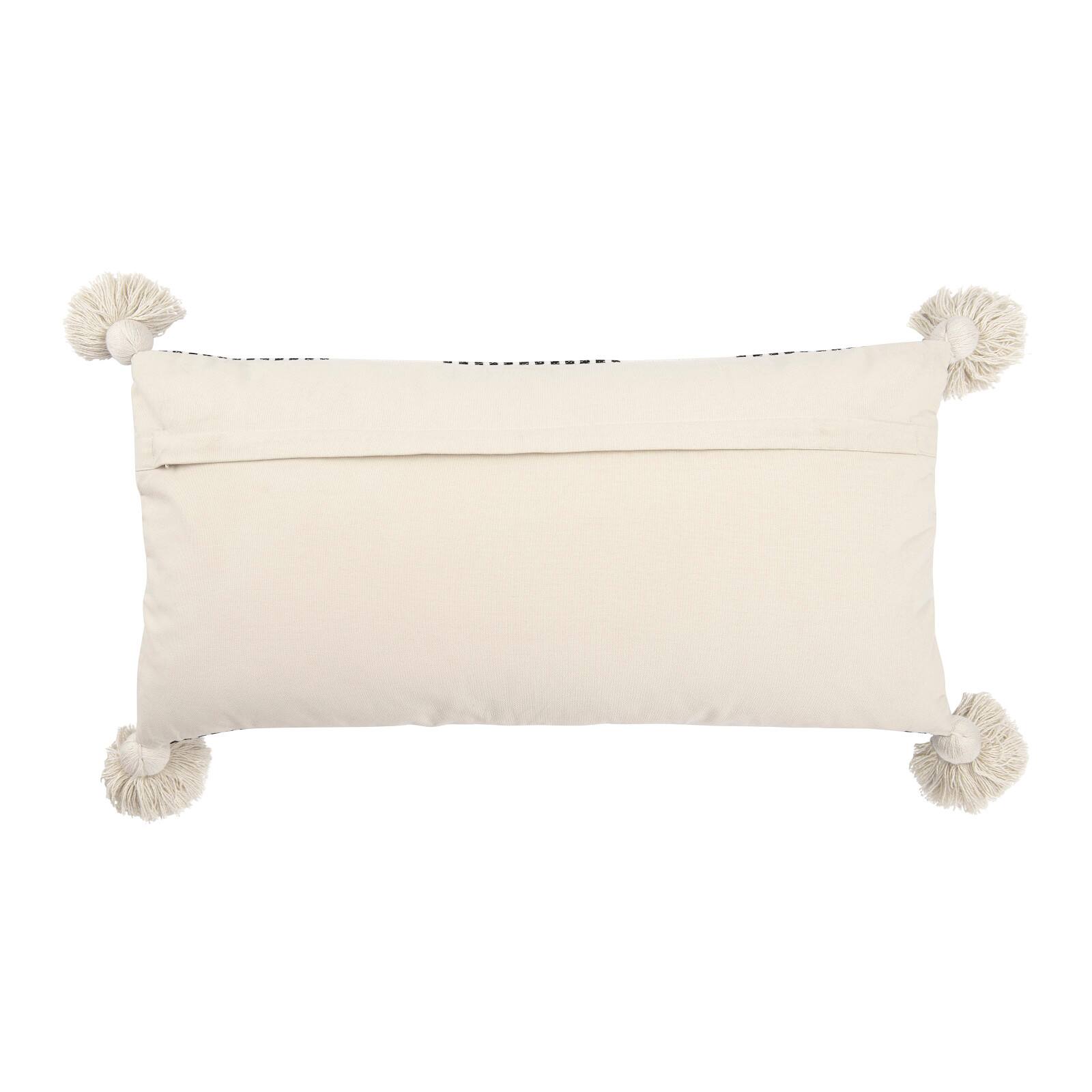 Hello Honey&#xAE; Black Stripes Cotton &#x26; Chenille Throw Pillow