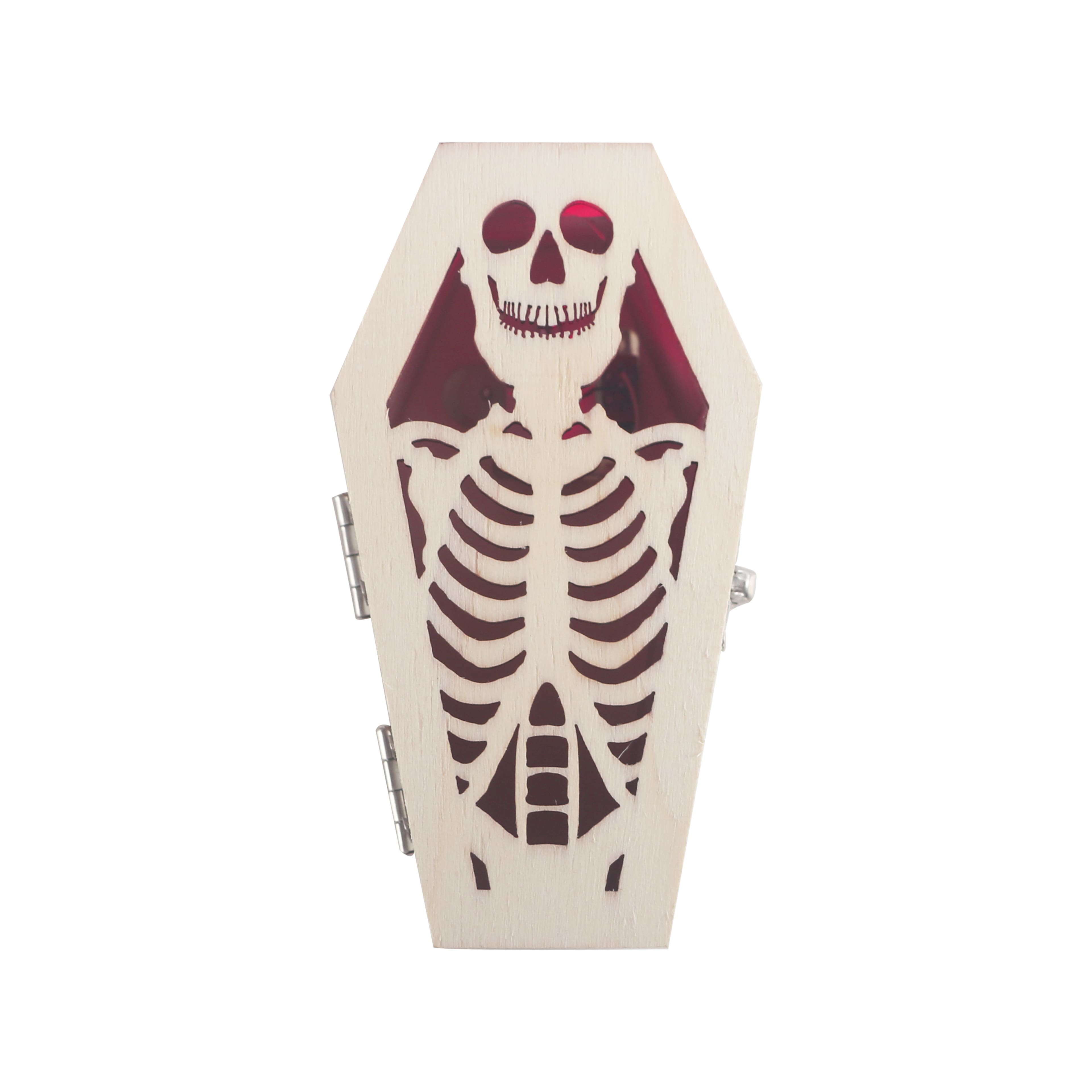 Mini Skeleton Coffin DIY LED Wood D&#xE9;cor by Make Market&#xAE;