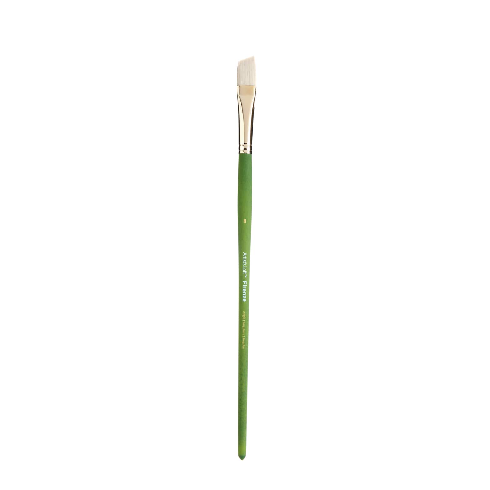12 Pack: Firenze Long Handle Angular Brush by Artist's Loft™