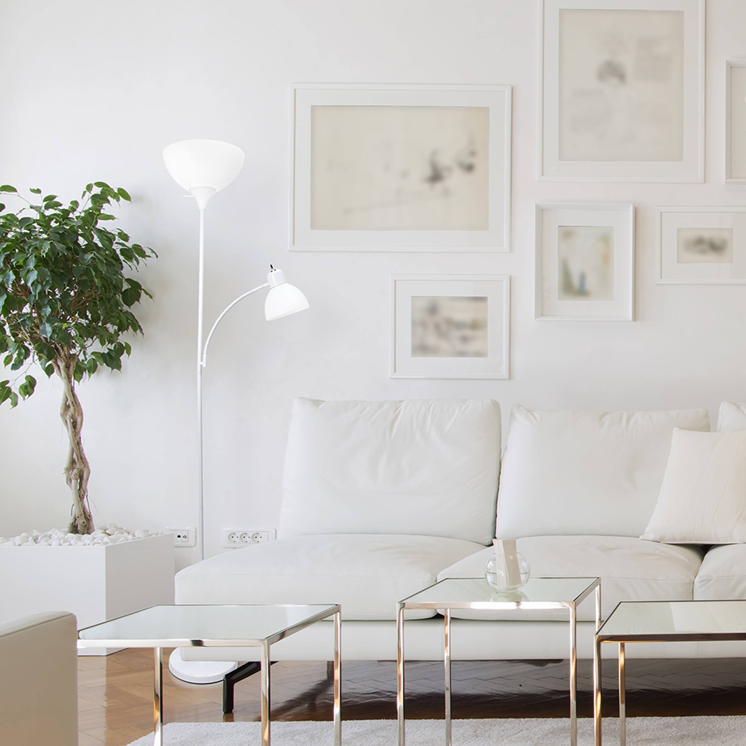 Simple Designs 71.5&#x22; Floor Lamp with Reading Light