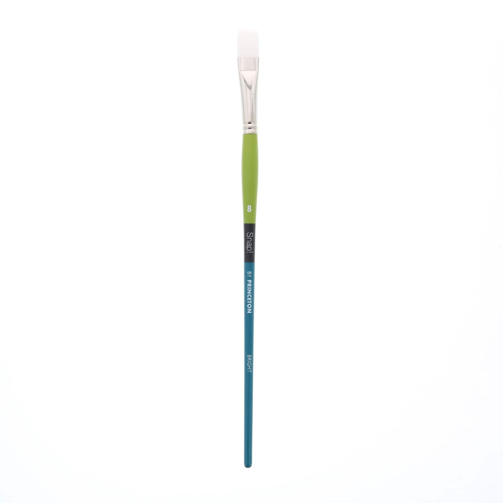 Princeton Snap! White Taklon Brush Long Handle Bright 4