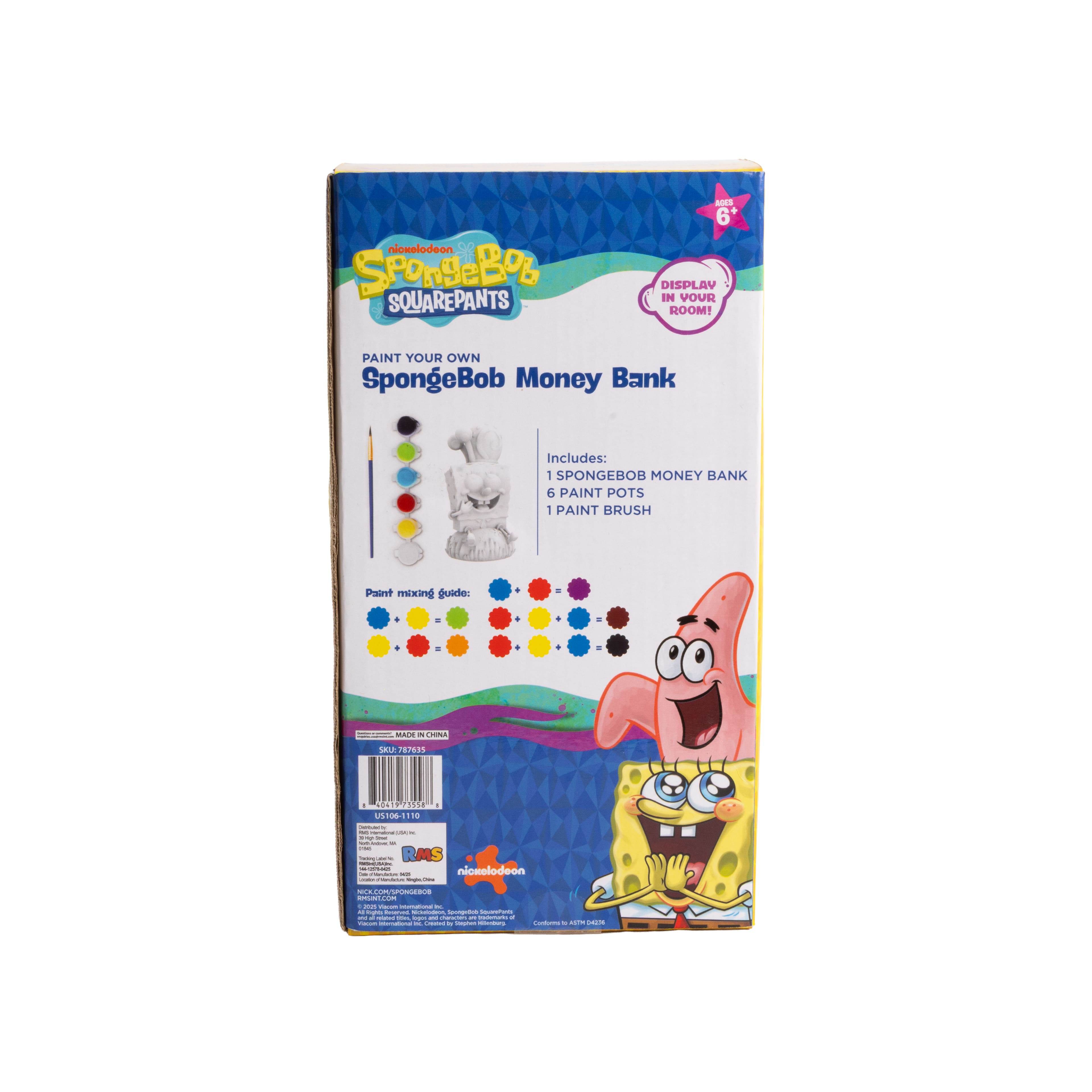 SpongeBob SquarePants&#x2122; Color Your Own SpongeBob Money Bank