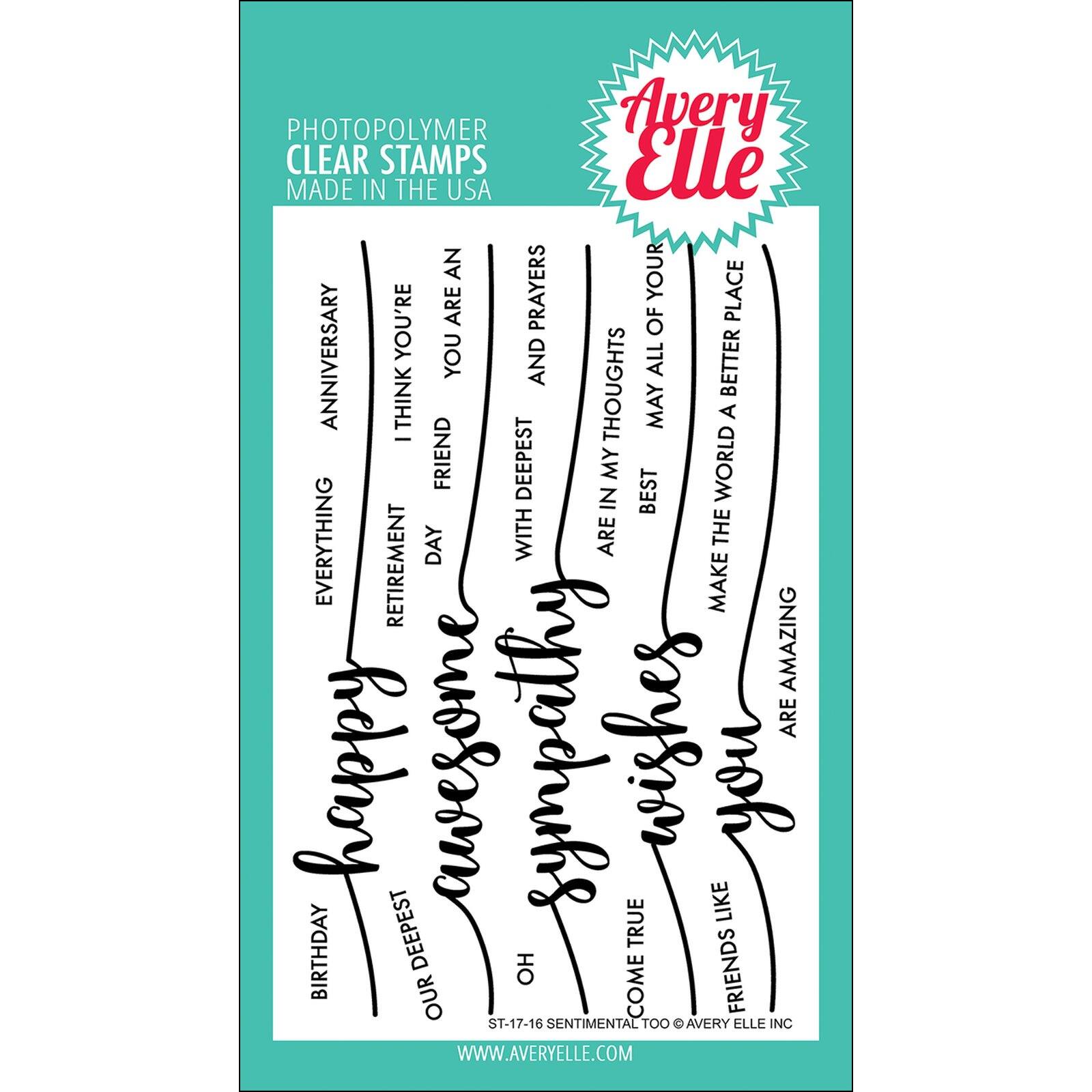 Algopix Similar Product 8 - Avery Elle ST1716 Clear Stamp Set