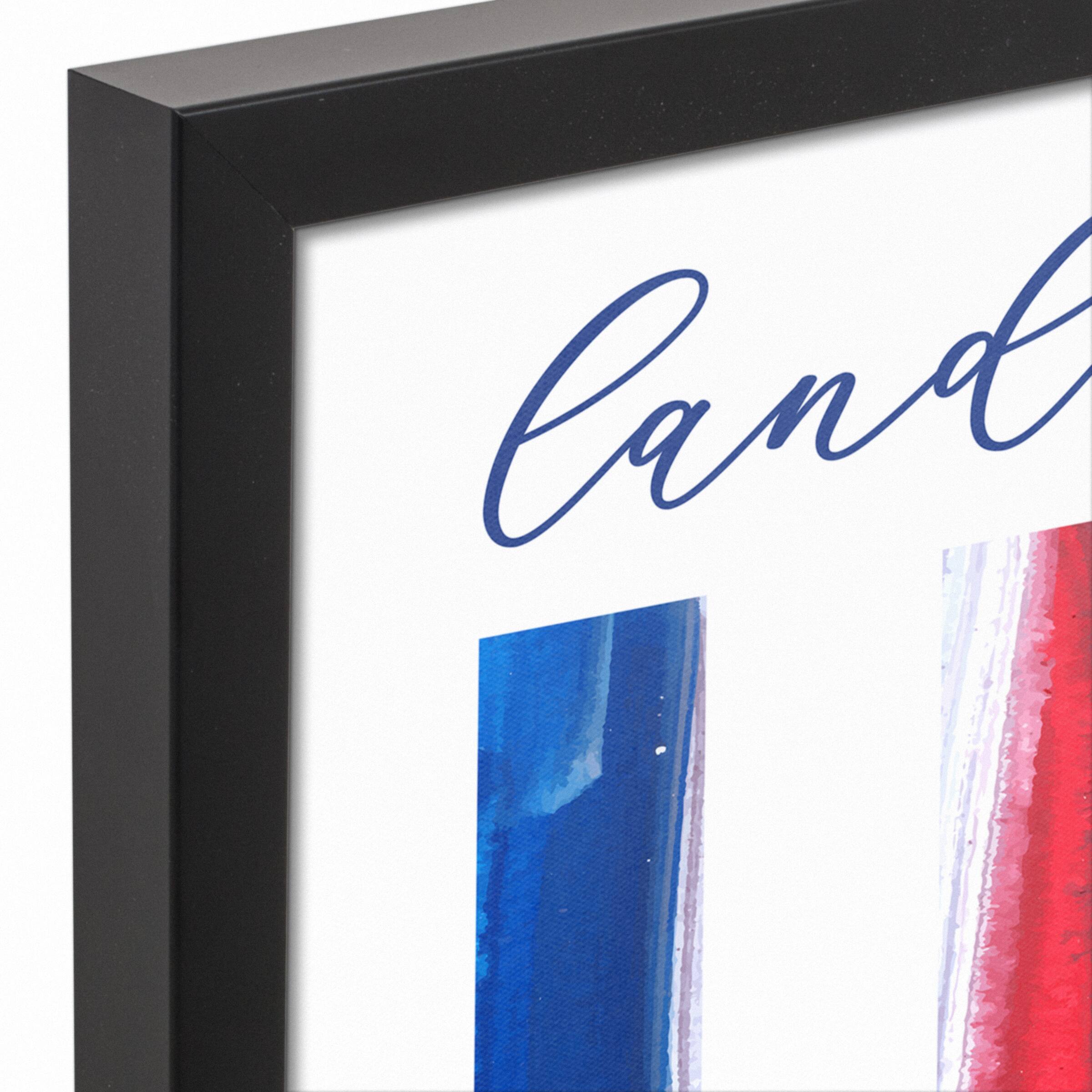 Paintstroke USA Framed Canvas