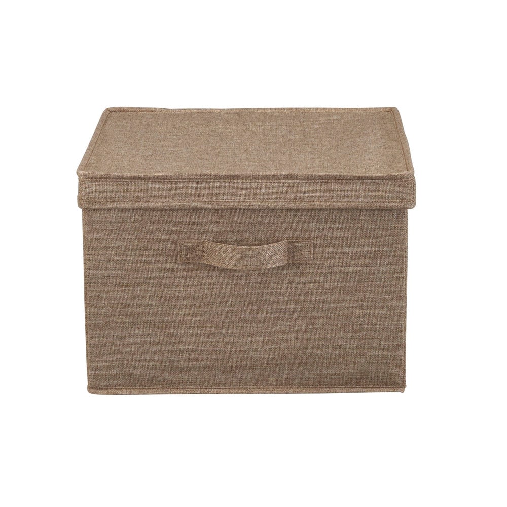 Household Essentials Canvas Storage Boxes with Lids, 2ct.