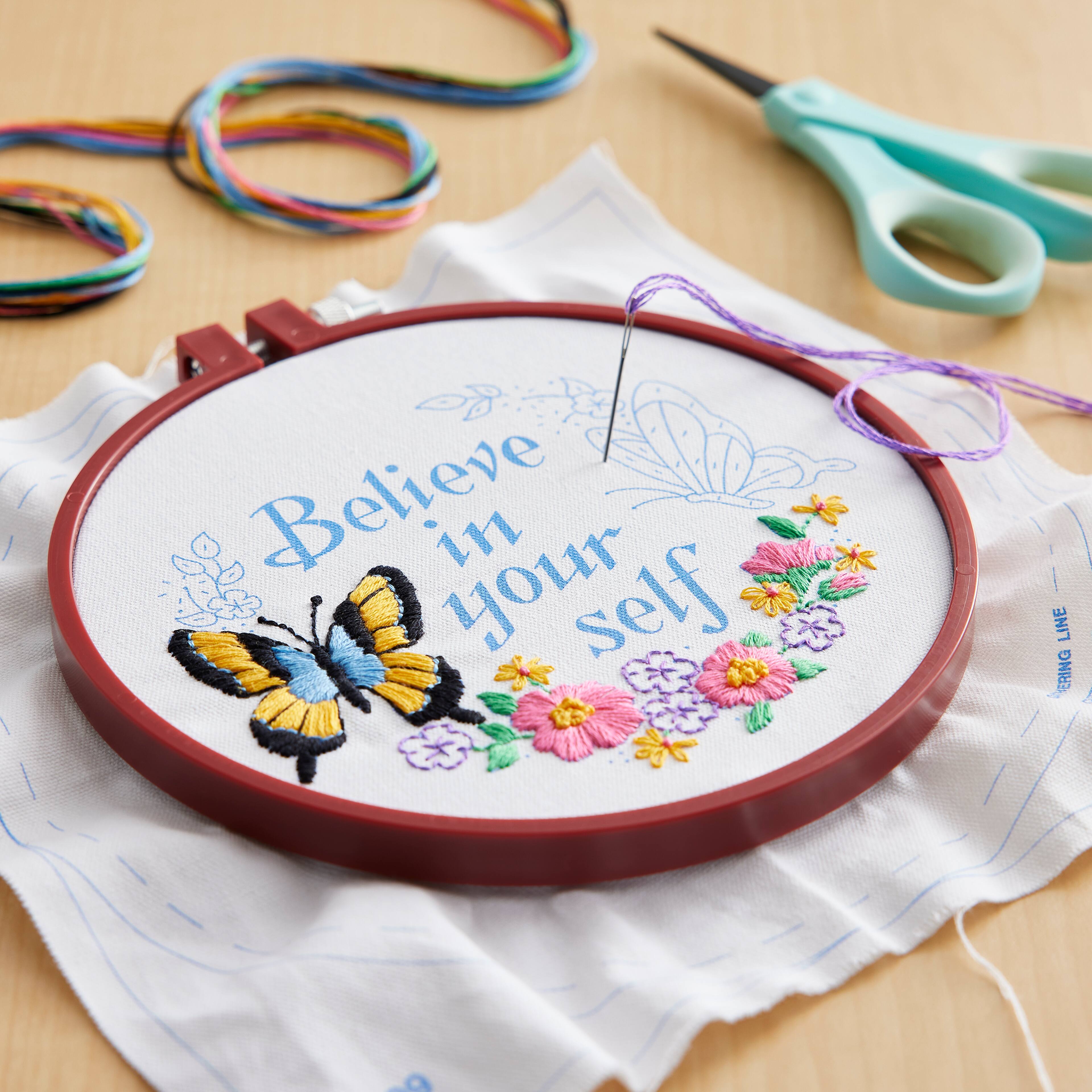 Dimensions® Believe in Yourself Crewel Embroidery Kit Cross Stitch