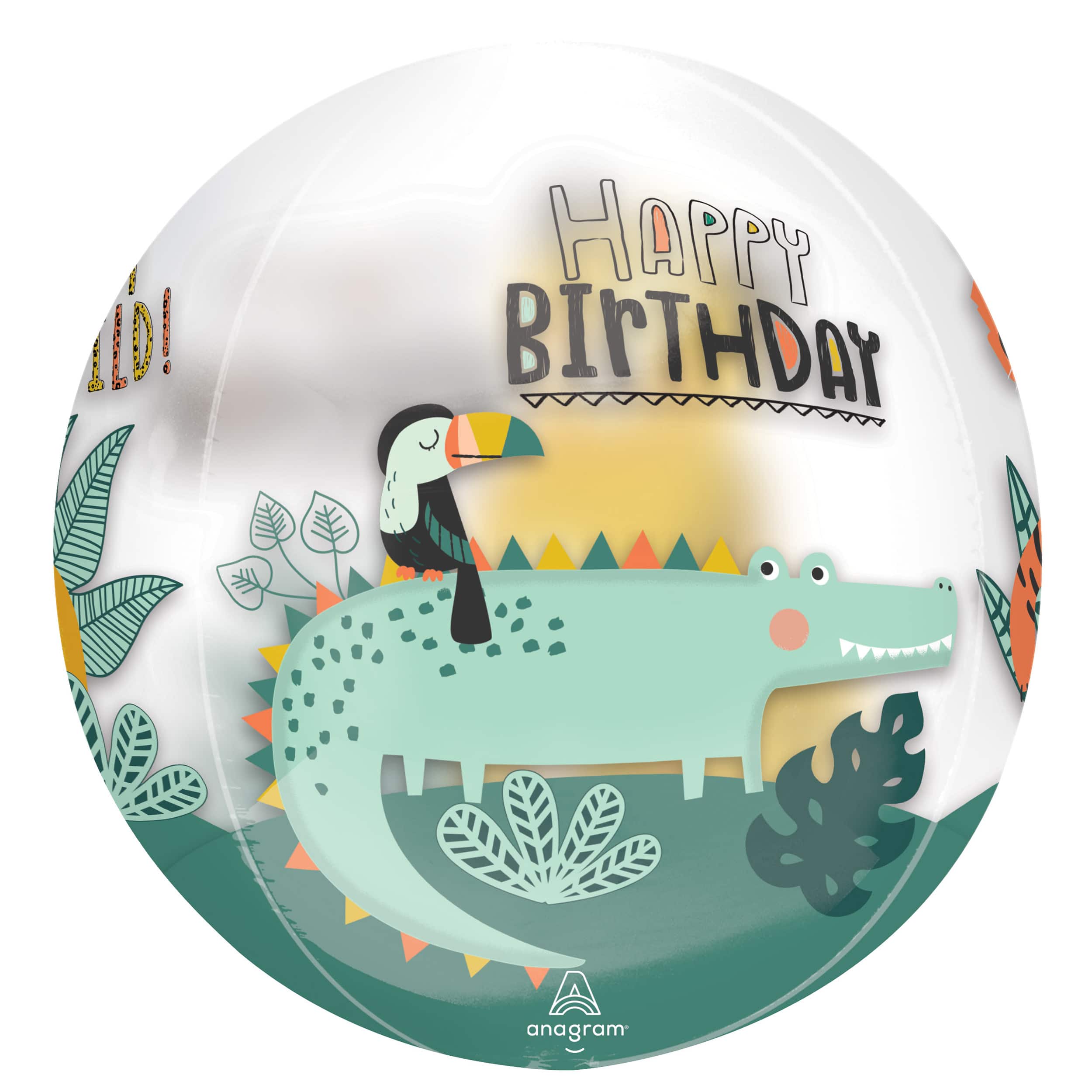 Orbz&#xAE; XL&#x2122; 16&#x22; Get Wild Birthday Clear Foil Balloon