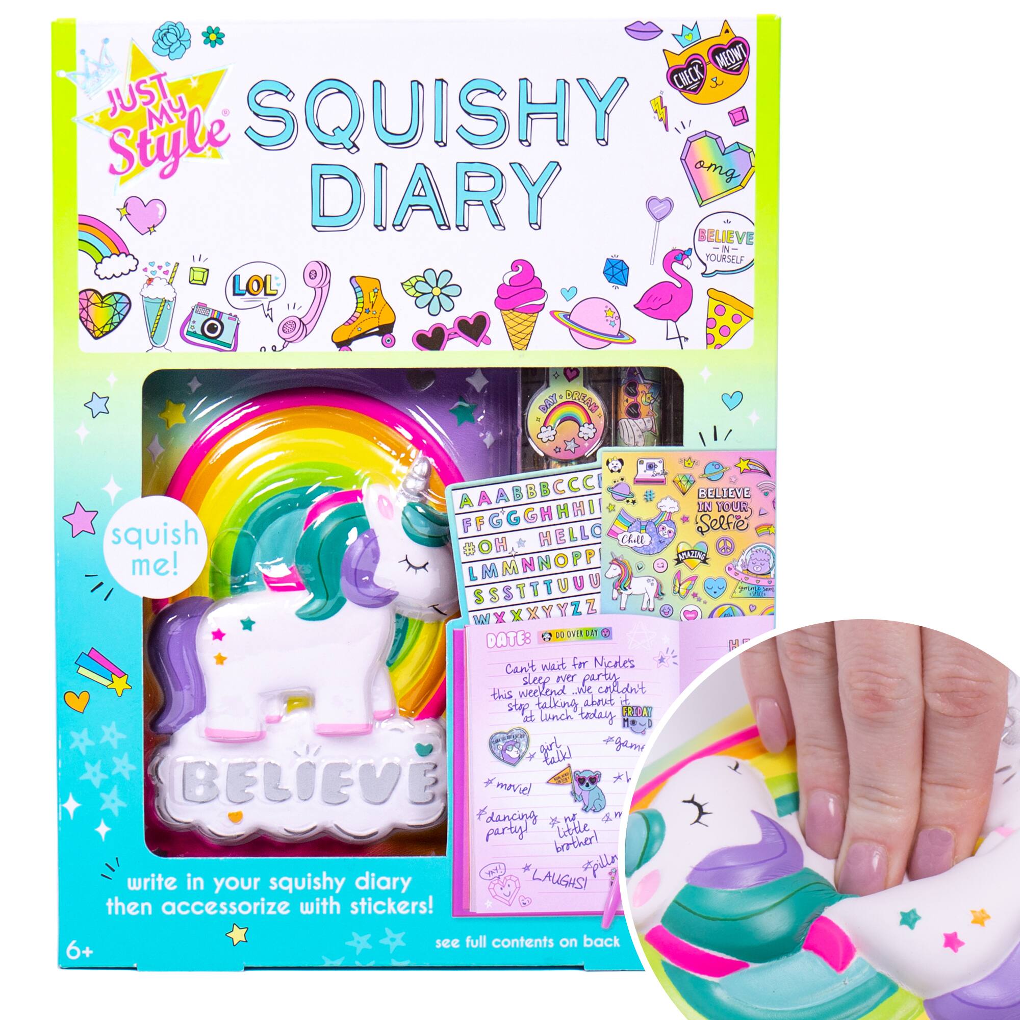 Just My Style® Squishy Unicorn Diary