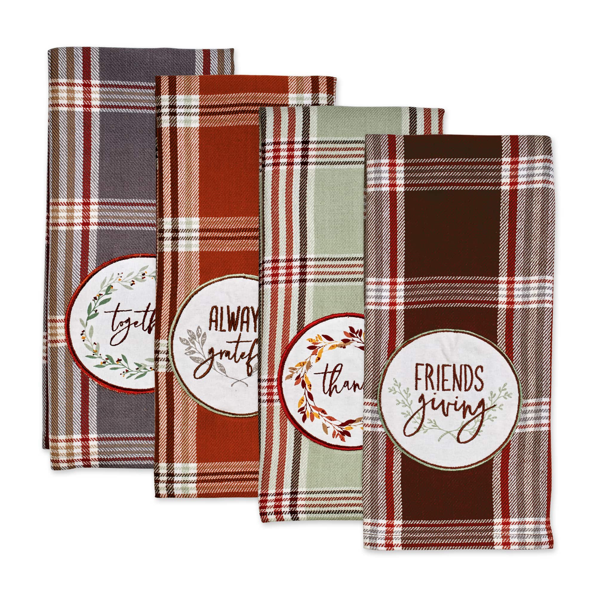 DII® Plaid Thanksgiving Cozy Picnic Dishtowel Set