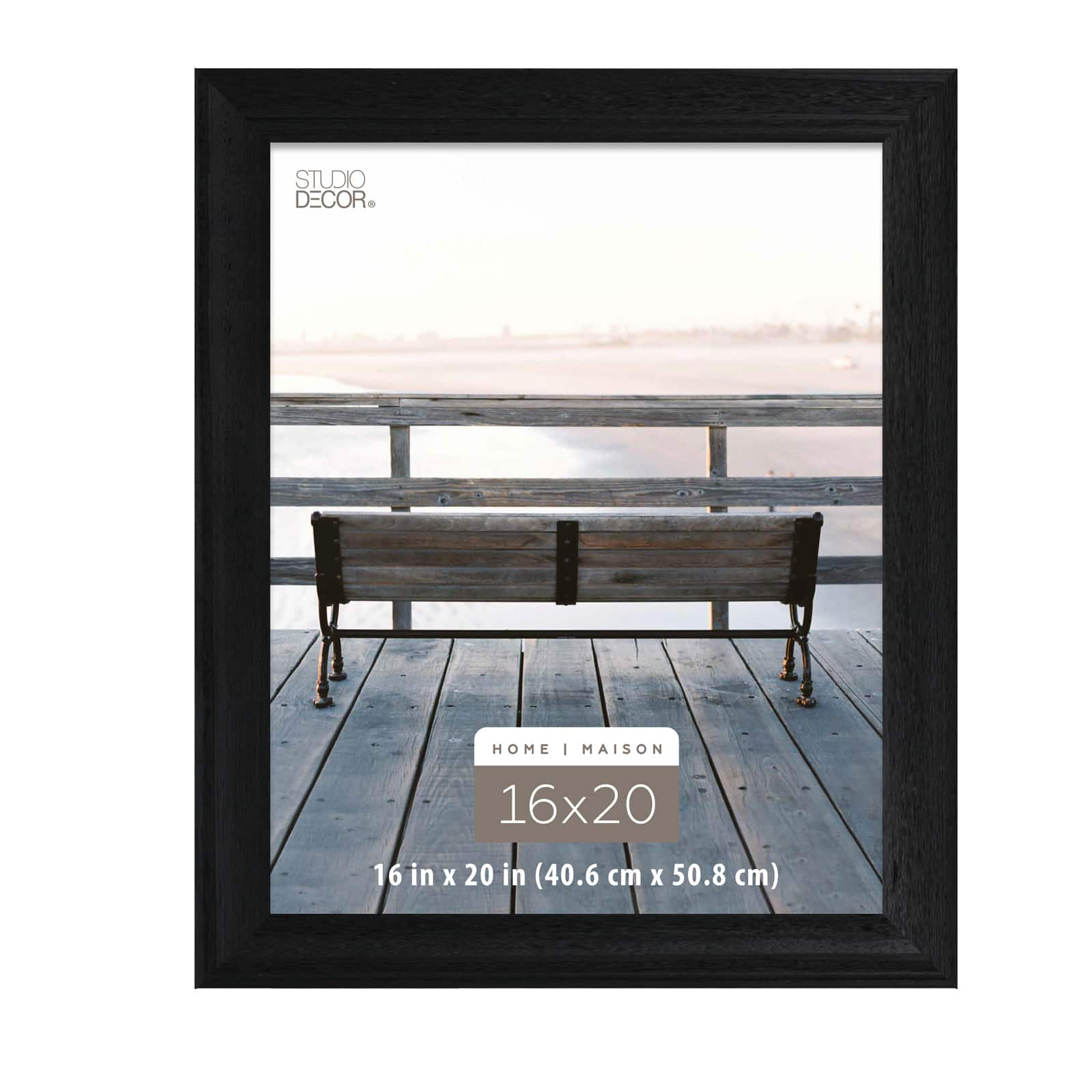 Home Black Sand Blaster Wide Frame by Studio D&#xE9;cor&#xAE;