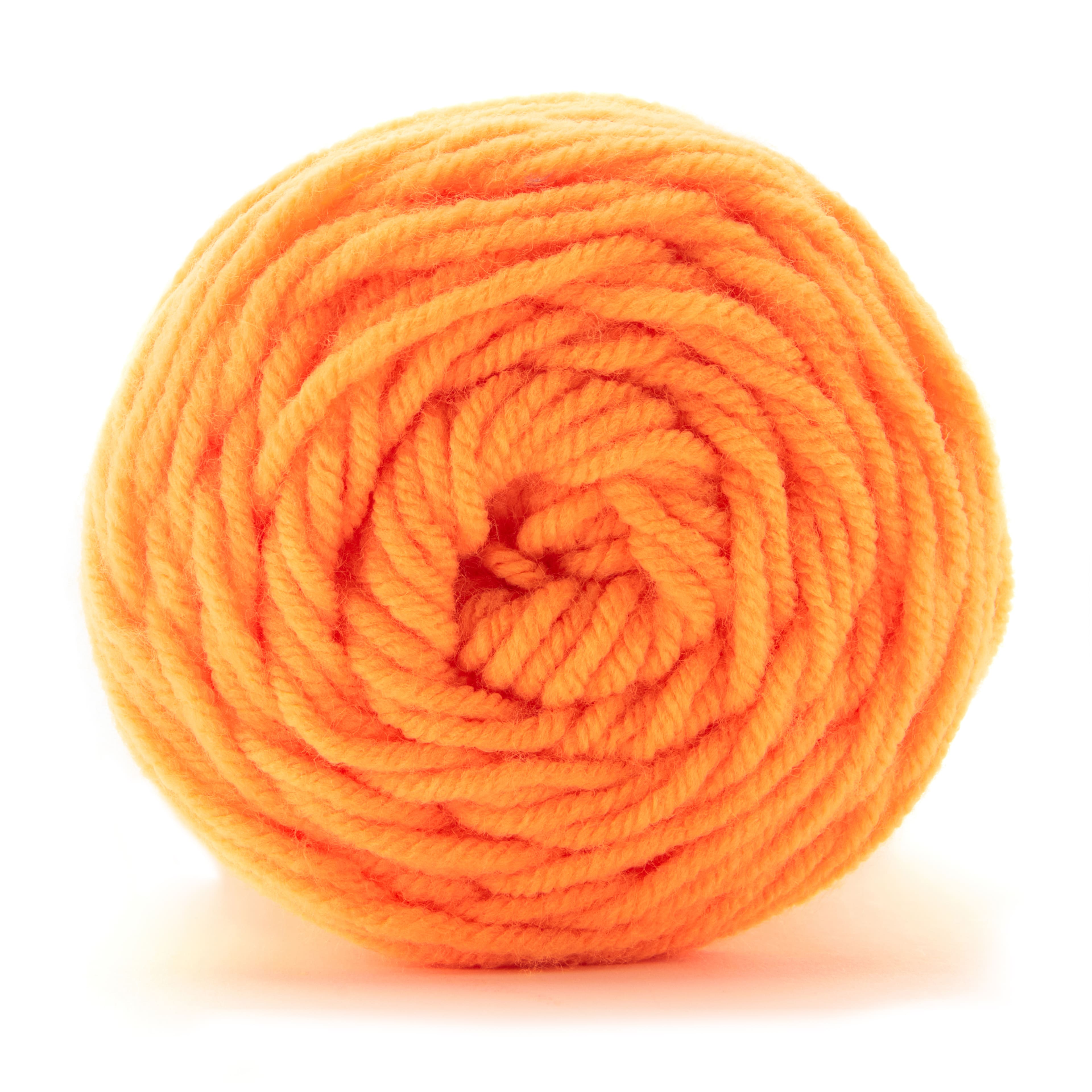 Soft Classic Neon Yarn by Loops & Threads - Neon Yarn for Knitting,  Crochet, Weaving, Arts & Crafts - Neon Yellow, Bulk 12 Pack