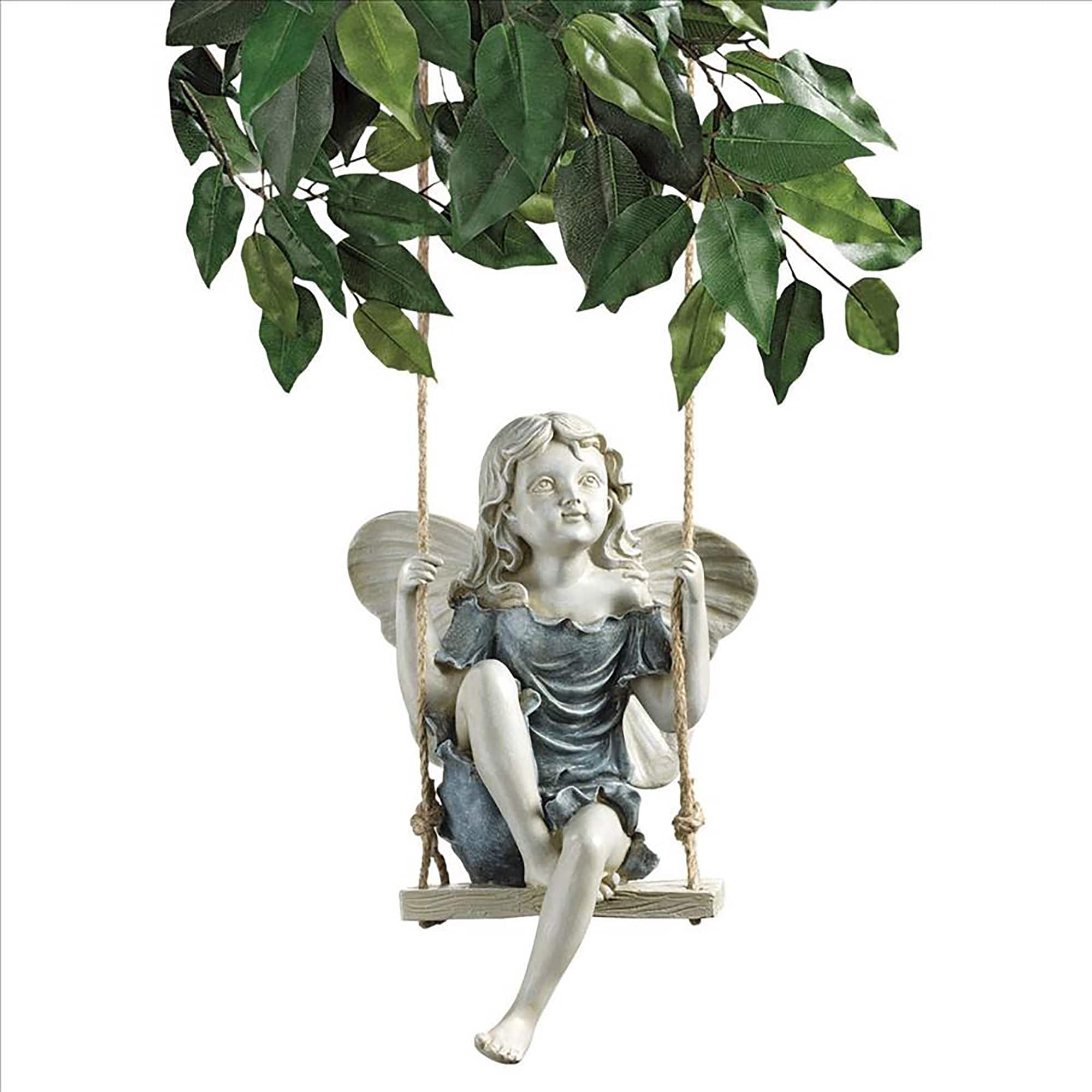 Design Toscano 11.5&#x22; Summertime Fairy on a Swing Statue