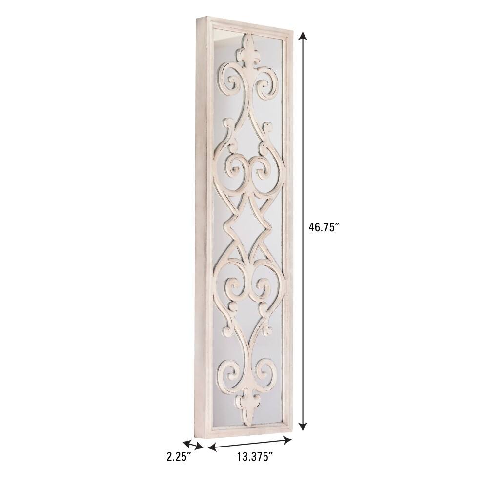 Household Essentials 47" Large Framed Decorative Scroll Wall Mirror