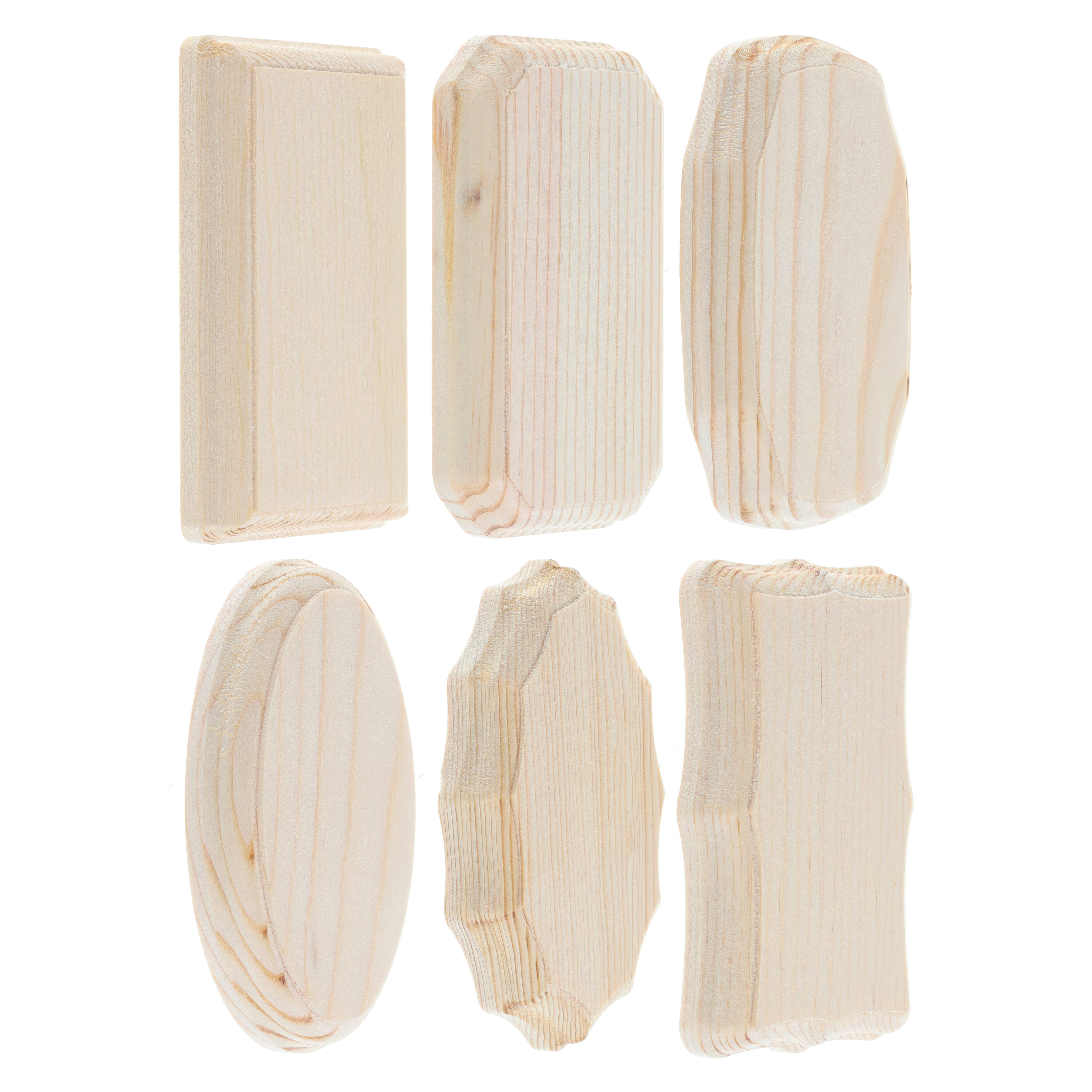 Good Wood by Leisure Arts 3&#x22; x 5&#x22; Mixed Wood Plaques, 72ct.