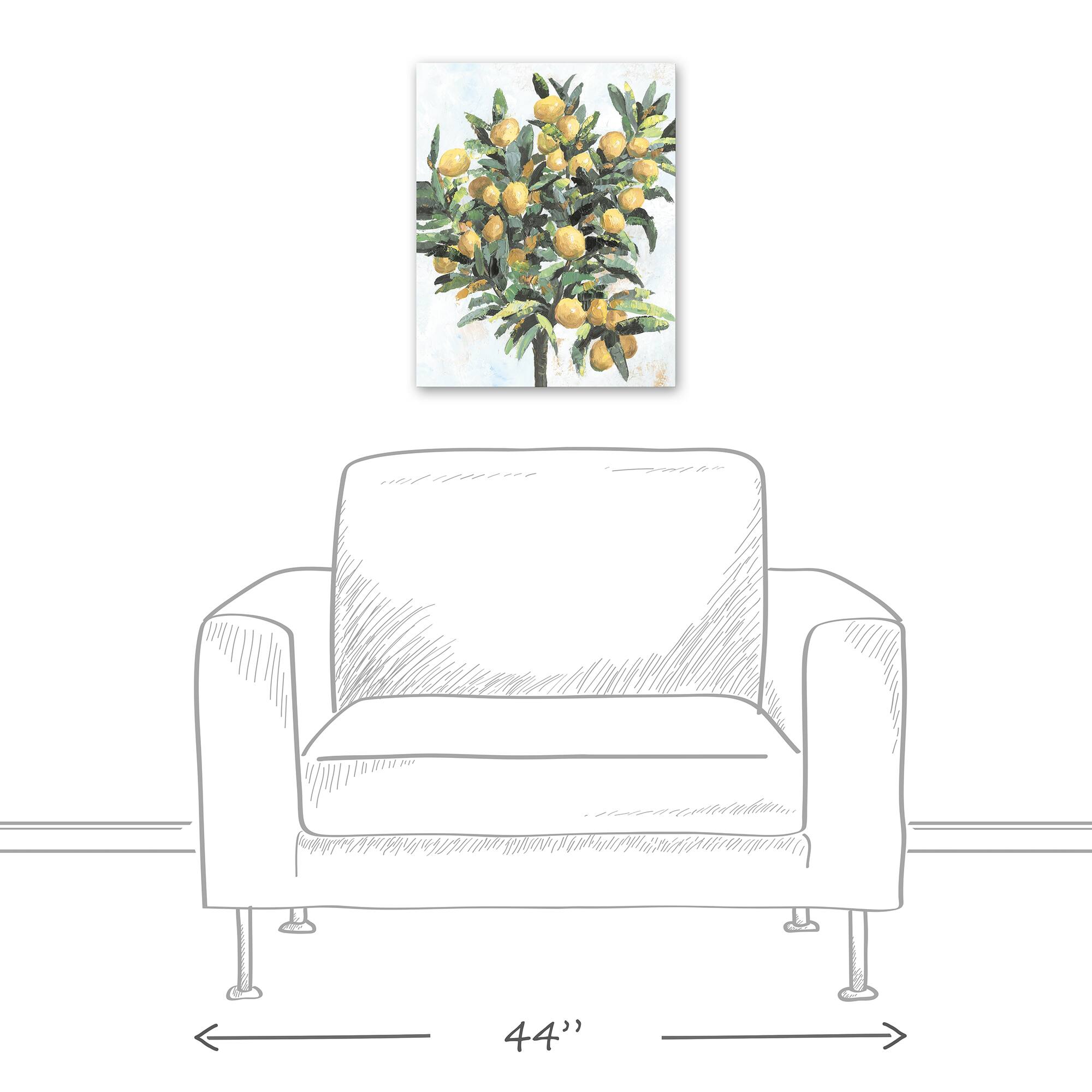 Painted Lemon Tree  16&#x22; x 20&#x22; Canvas Wall Art