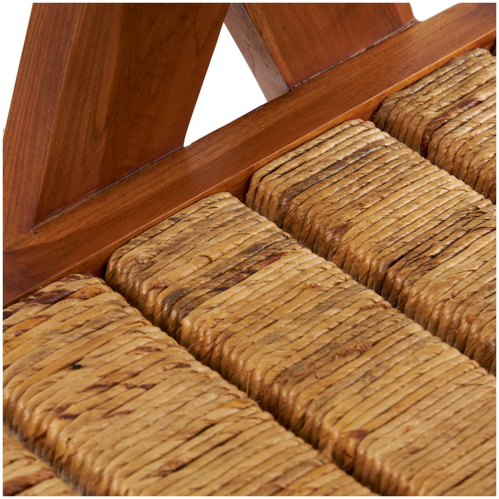 Brown Teak Wood Mid-Century Accent Chair