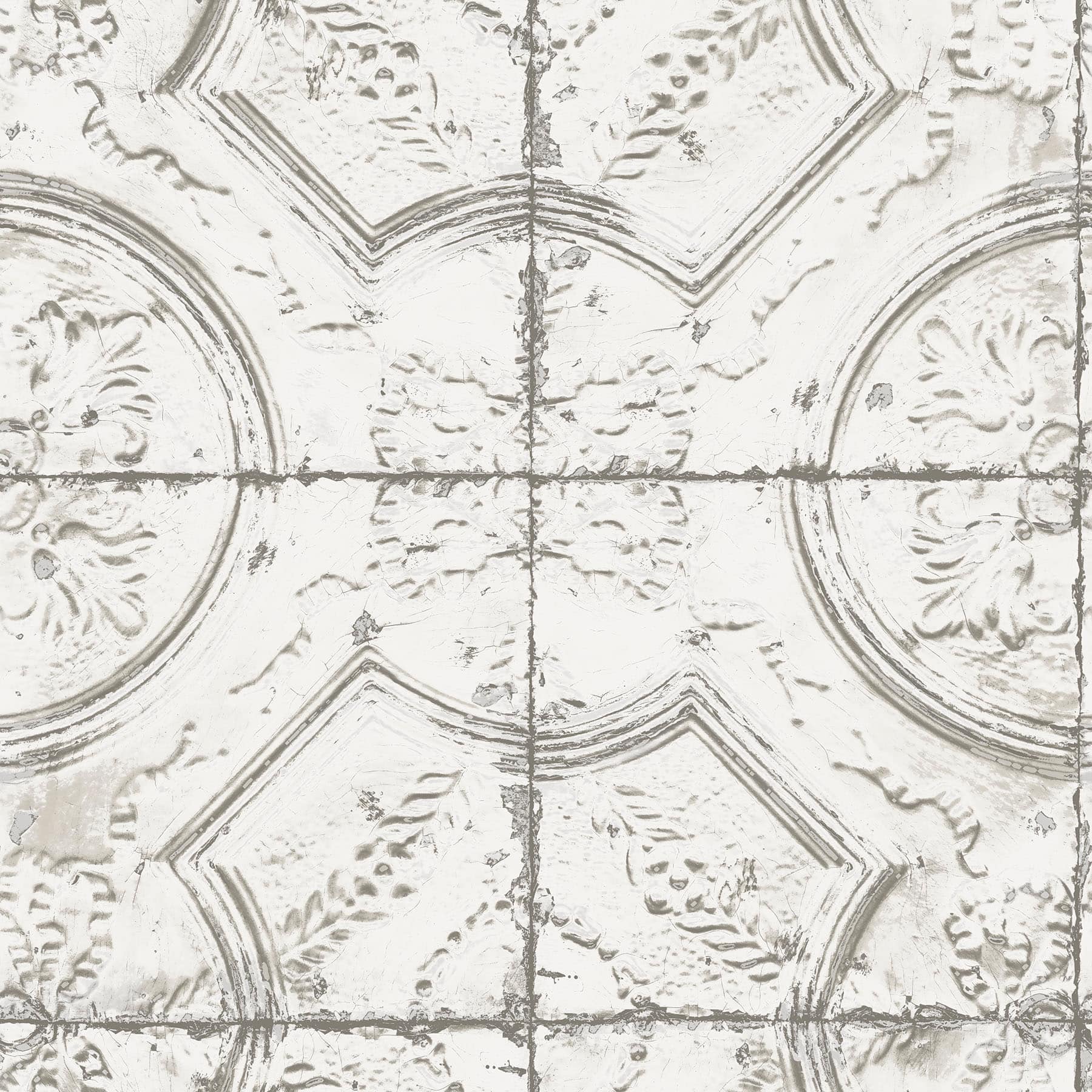 InHome Newport Tin Tile Peel & Stick Wallpaper