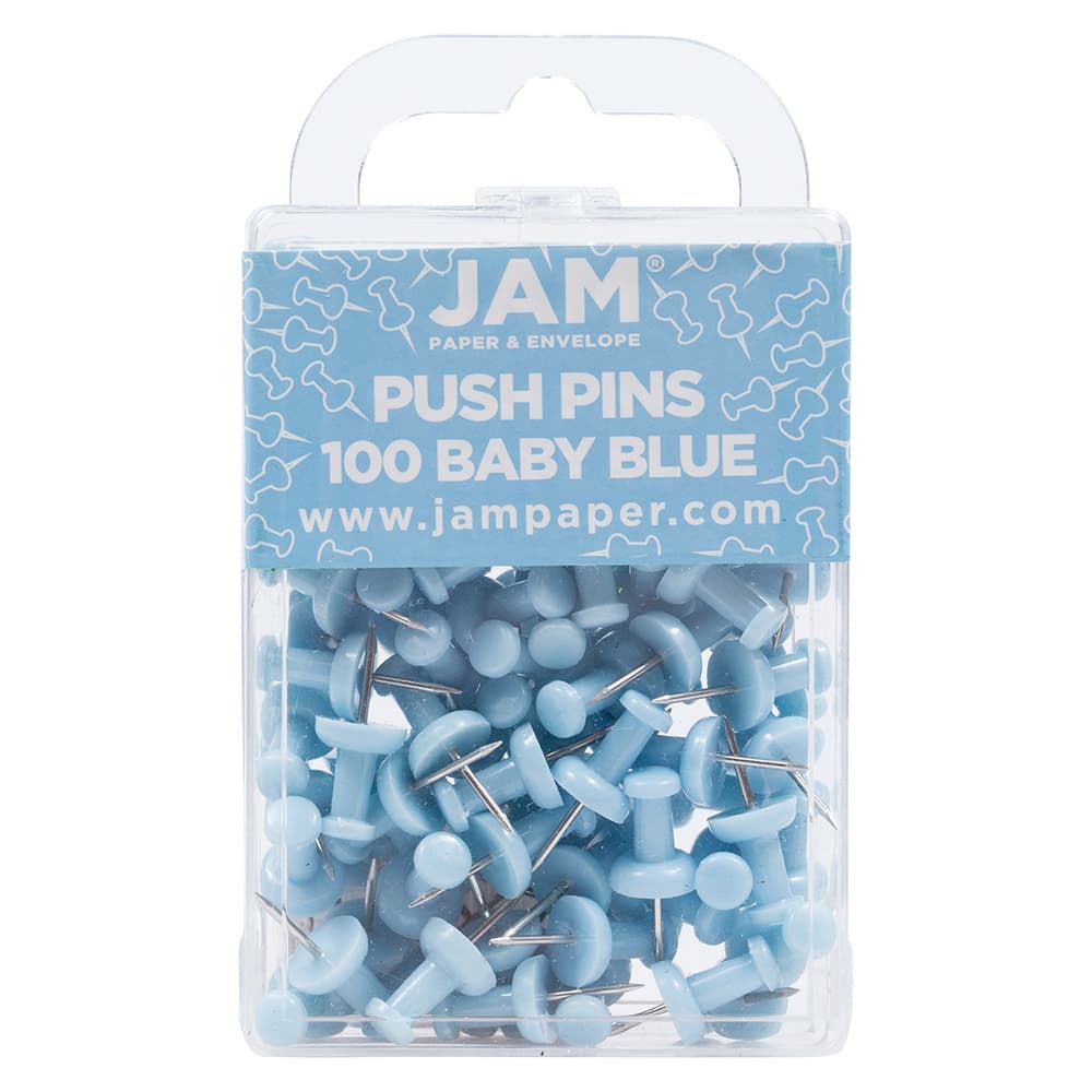 JAM Paper Colorful Standard Push Pins, 100ct.