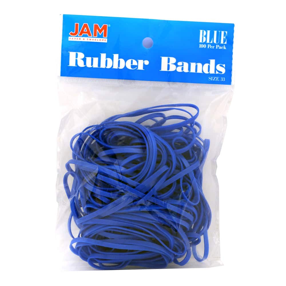JAM Paper Size 33 Rubber Bands, 100ct.