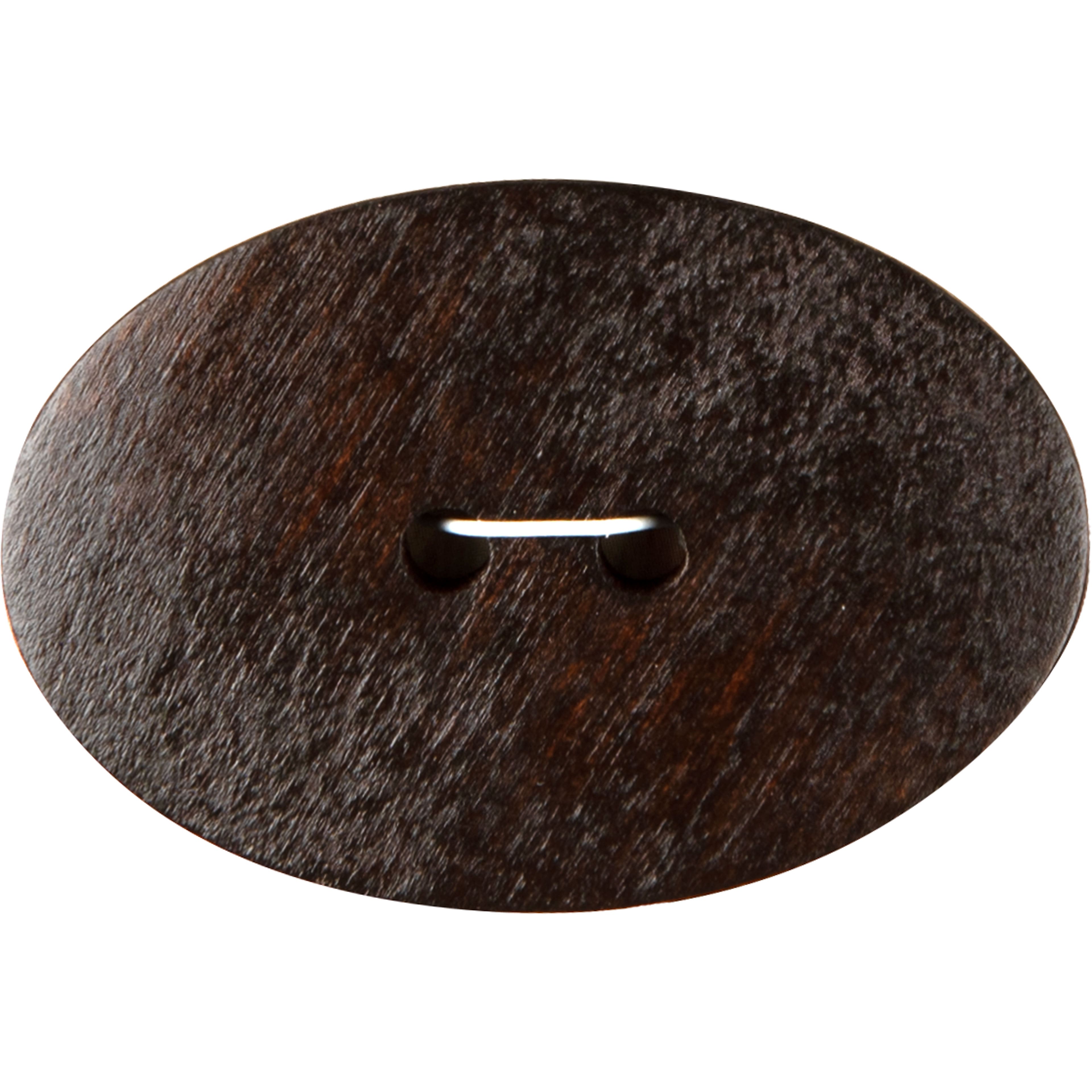 Organic Elements 1 3/4&#x22; Brown Oval Wood Button