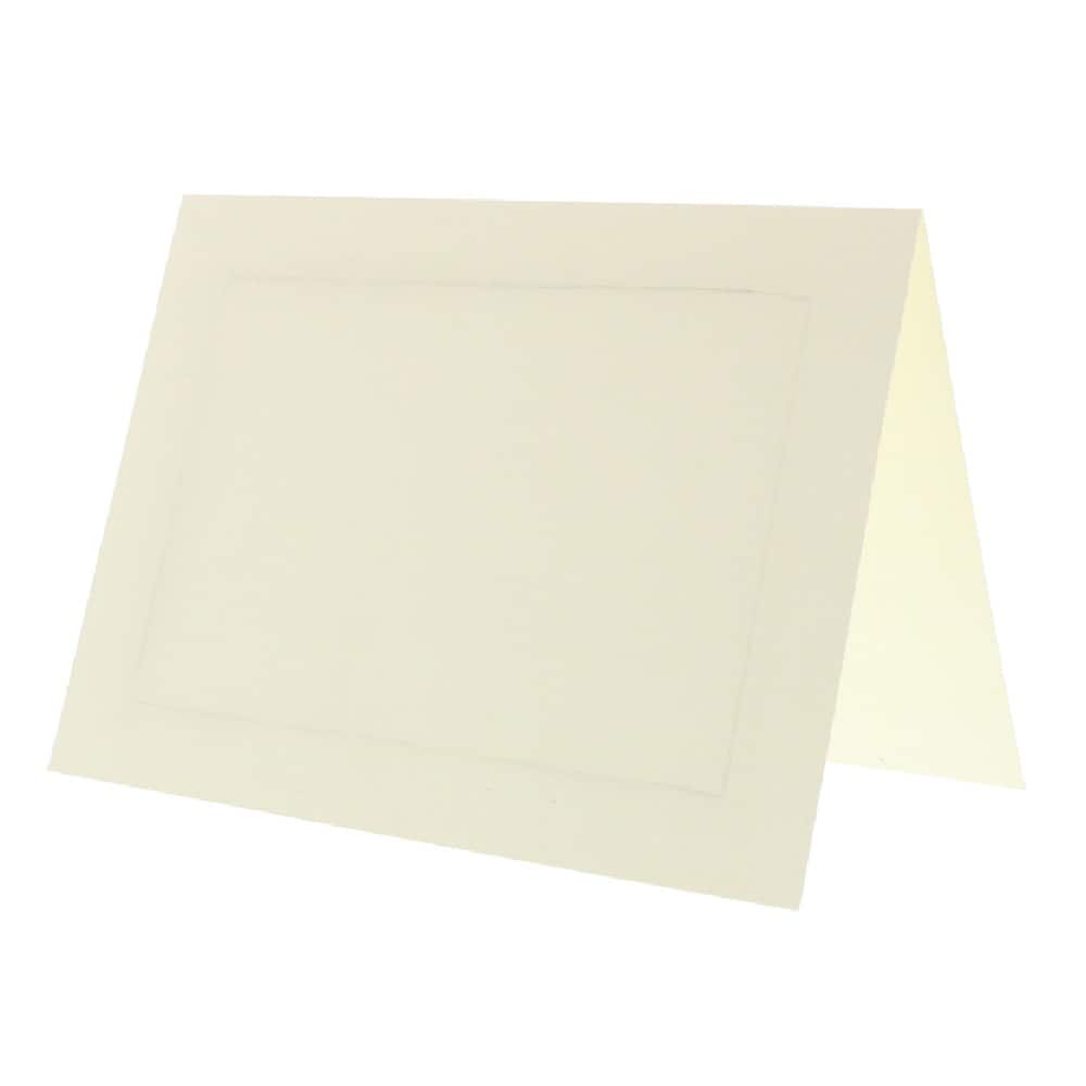 JAM Paper A2 Ivory Blank Foldover Cards with Panel